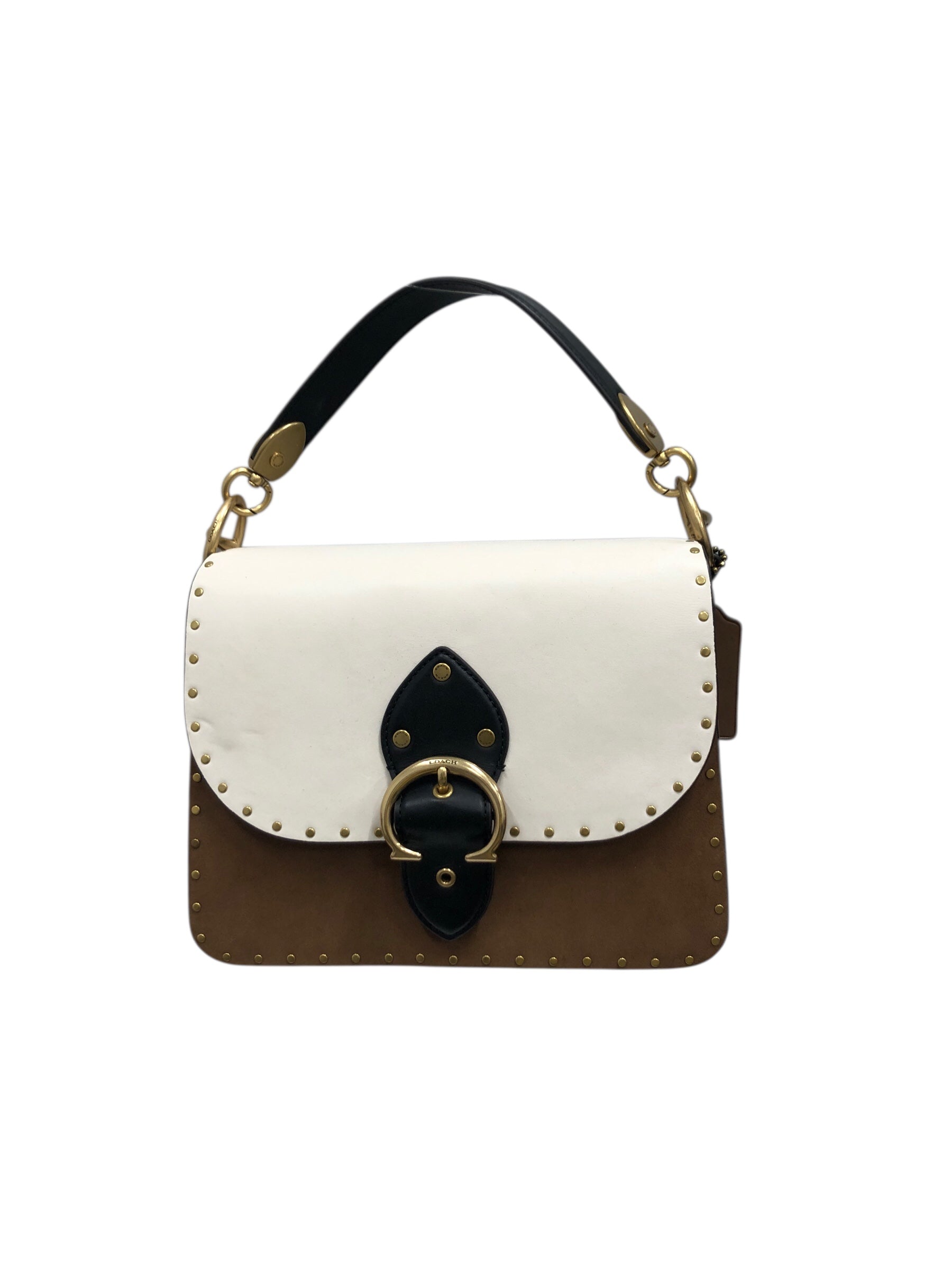 COACH/Hand Bag/Leather/BRW/Beat Shoulder Bag, Colorblock view 1
