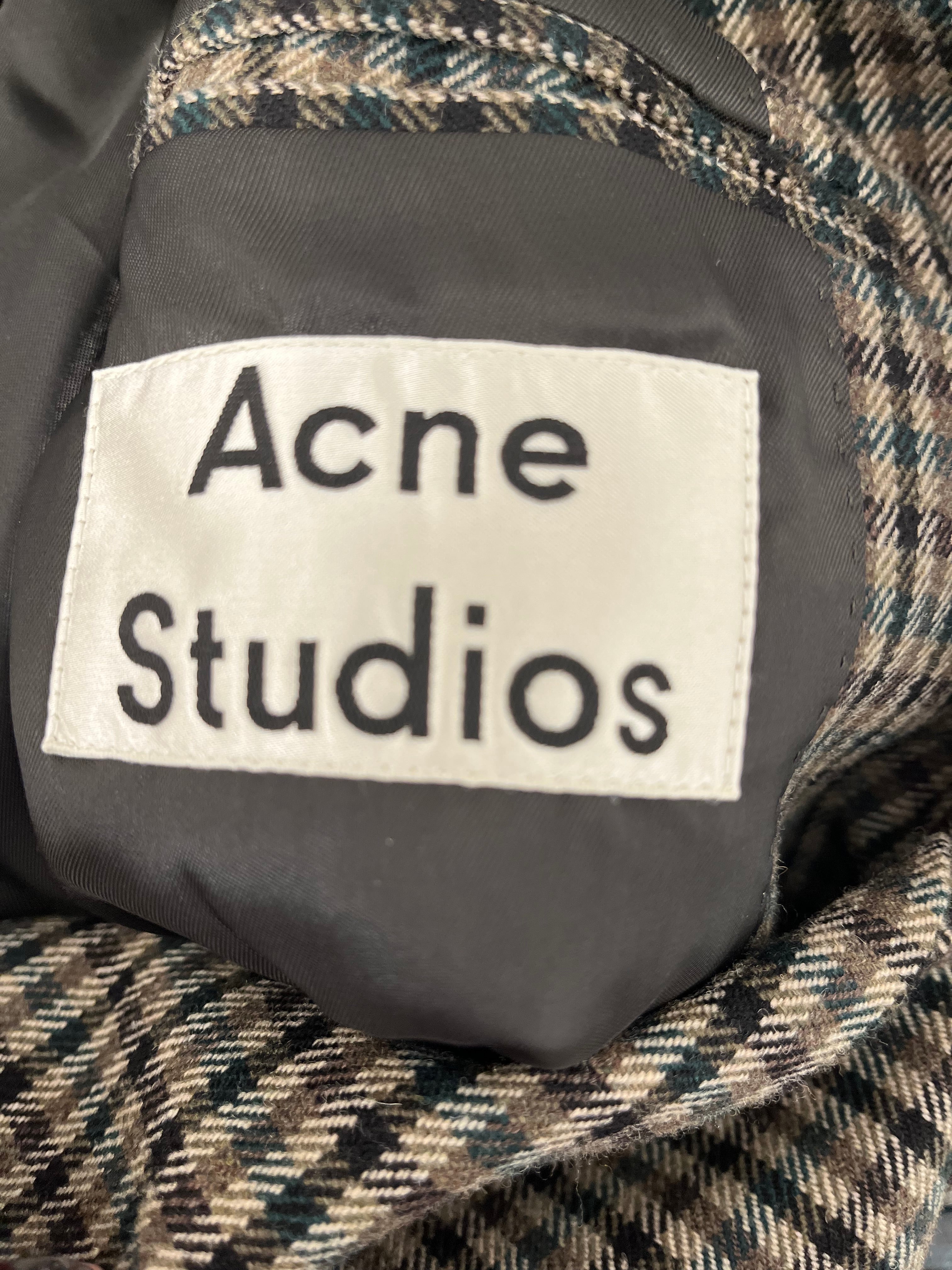 Acne Studios/T&B Set/46/Plaid/Wool/GRN/Single Breasted/48 PANTS PLEAT 46 BLAZER view 8