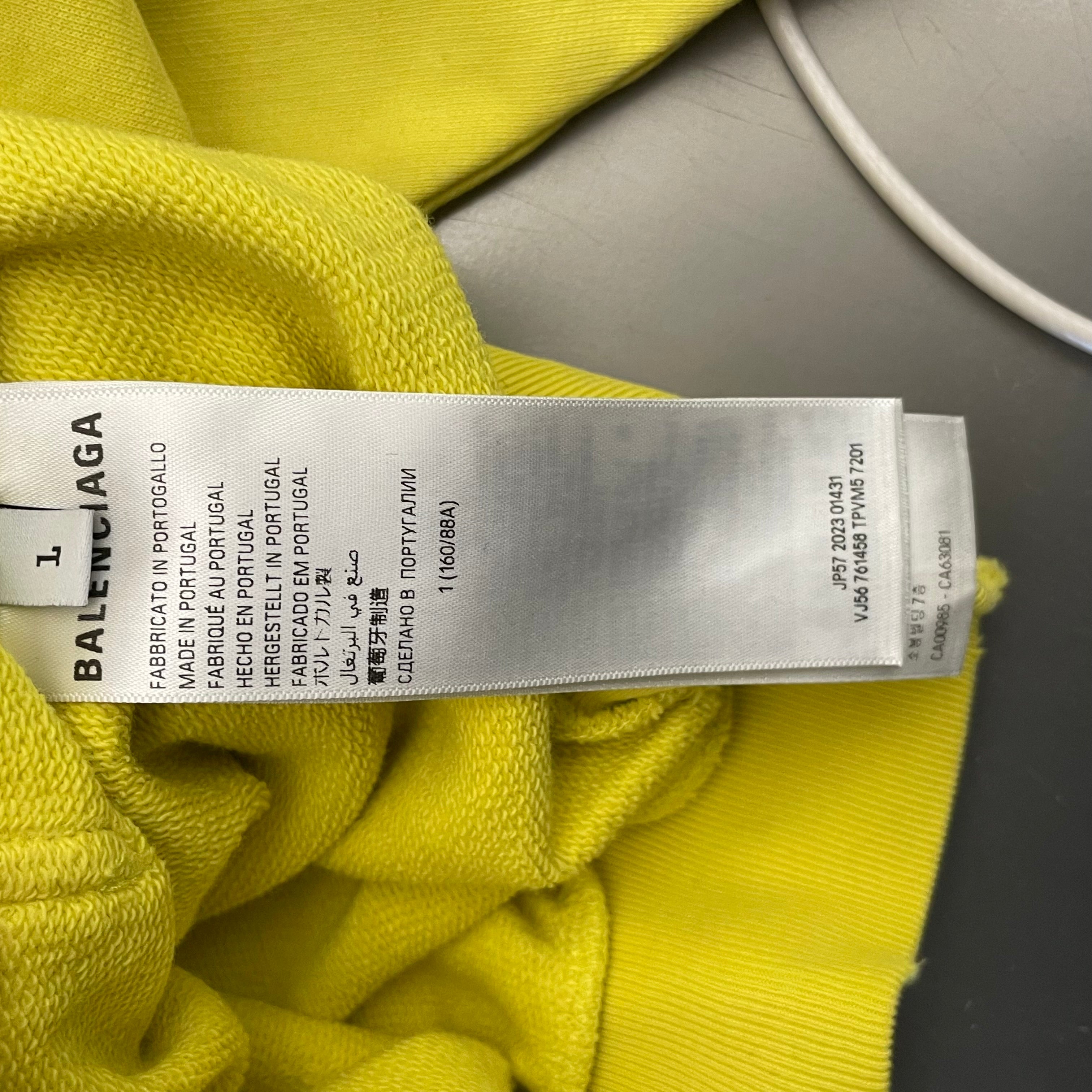 BALENCIAGA/Hoodie/L/Cotton/YEL/SURFER HOODIE view 5