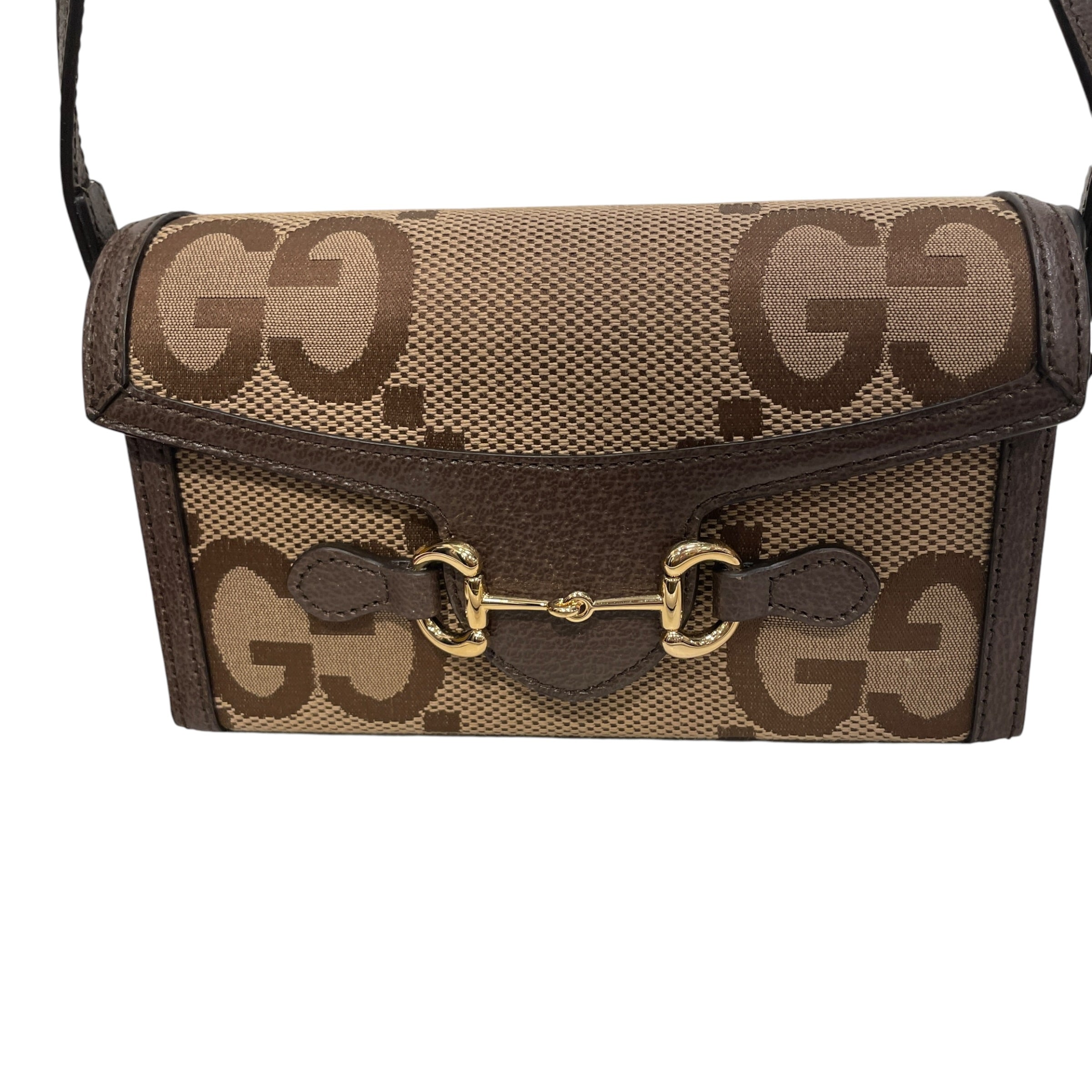 GUCCI/Cross Body Bag/Monogram/Cotton/CML/JUMBO MONOGRAM view 5