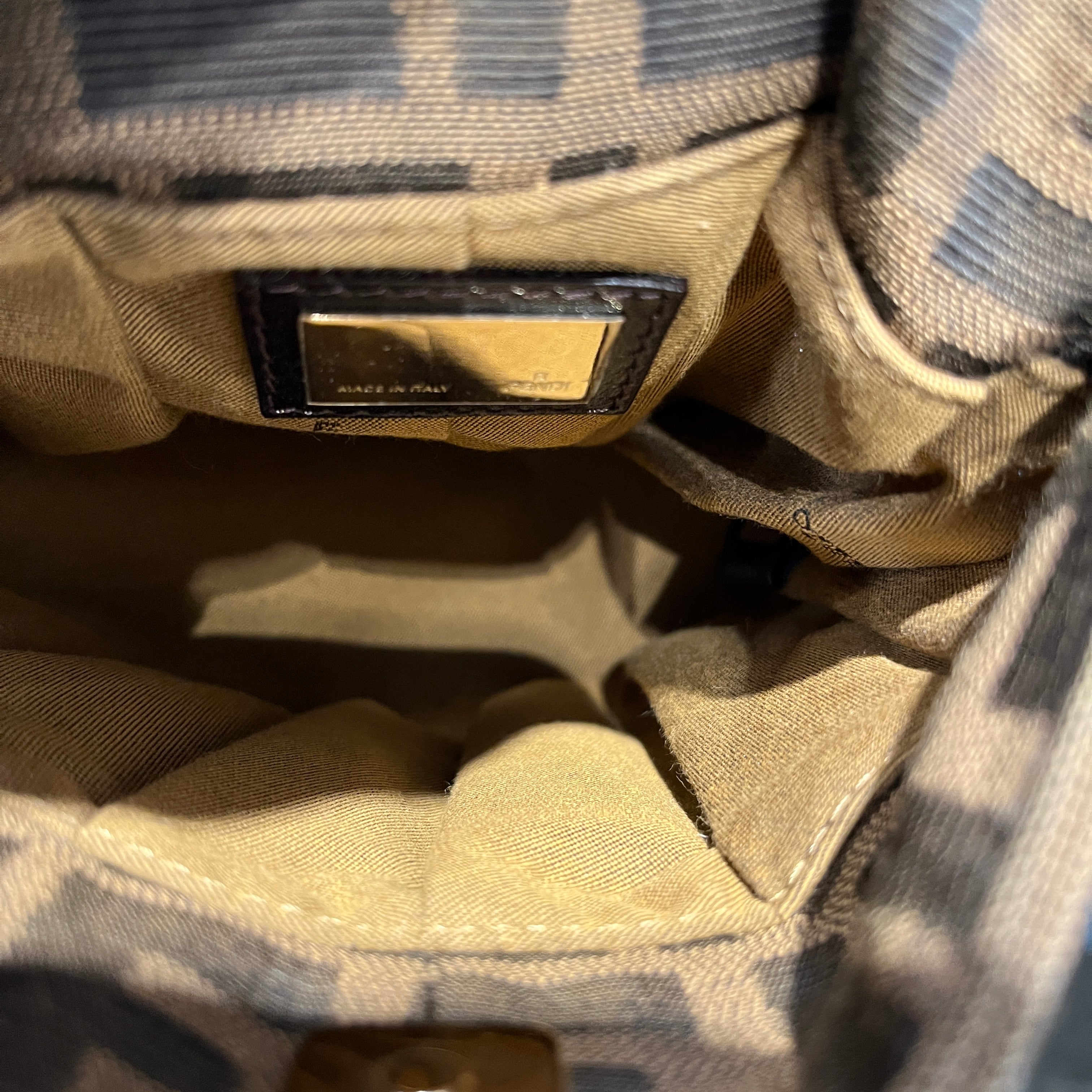 FENDI/Hand Bag/Monogram/BRW/mini chef hobo canvas view 4