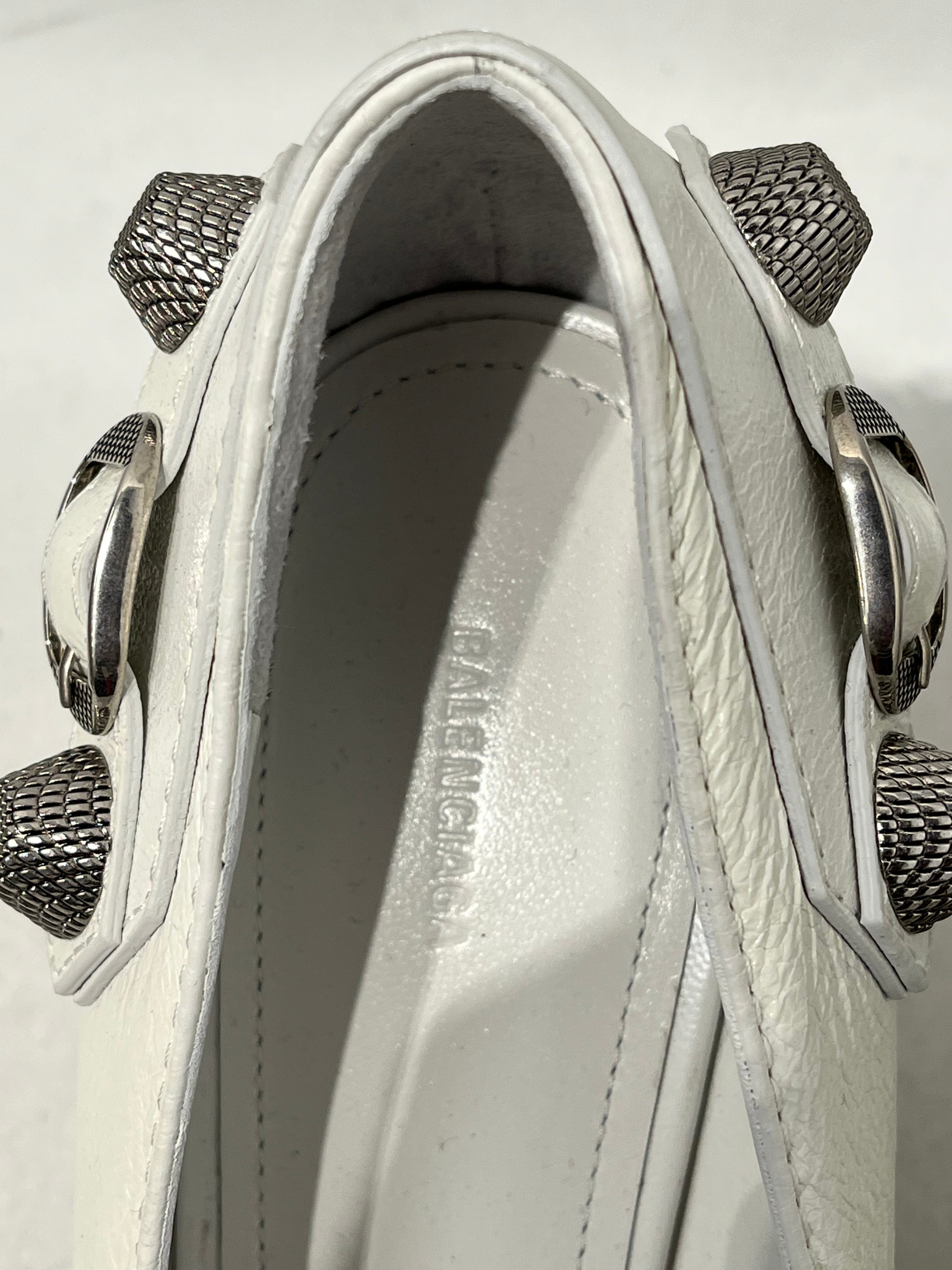 BALENCIAGA/Heels/EU 41/Leather/WHT/CAGOLE HEELS view 5