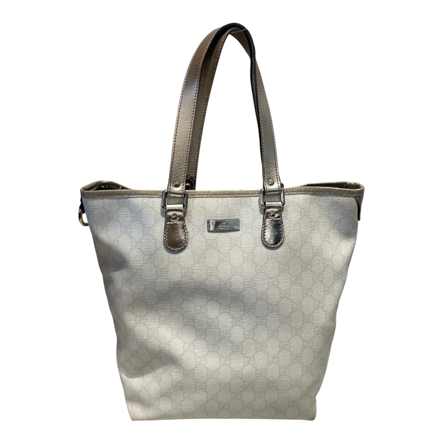 GUCCI/Tote Bag/Monogram/Leather/WHT/GG Plus Tote view 1