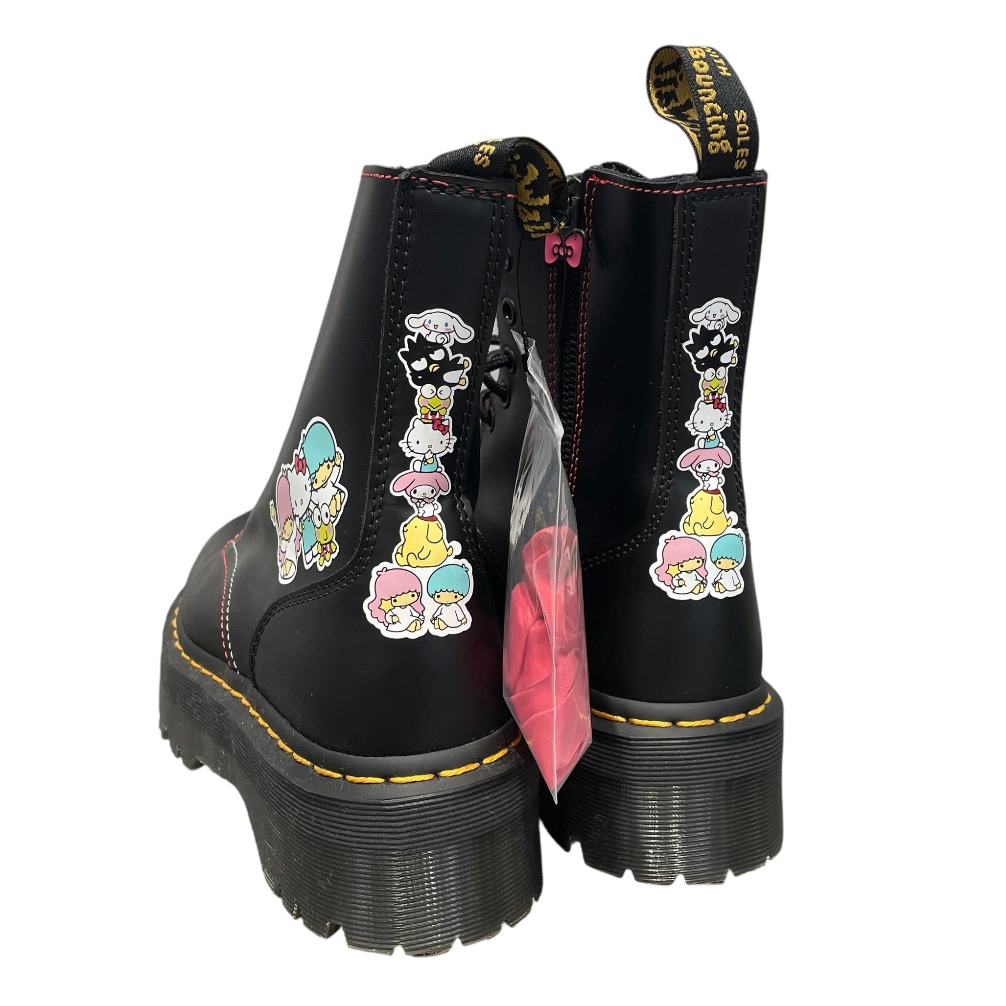Dr.Martens/Boots/US 7/Leather/BLK/Jadon-hello kitty view 2