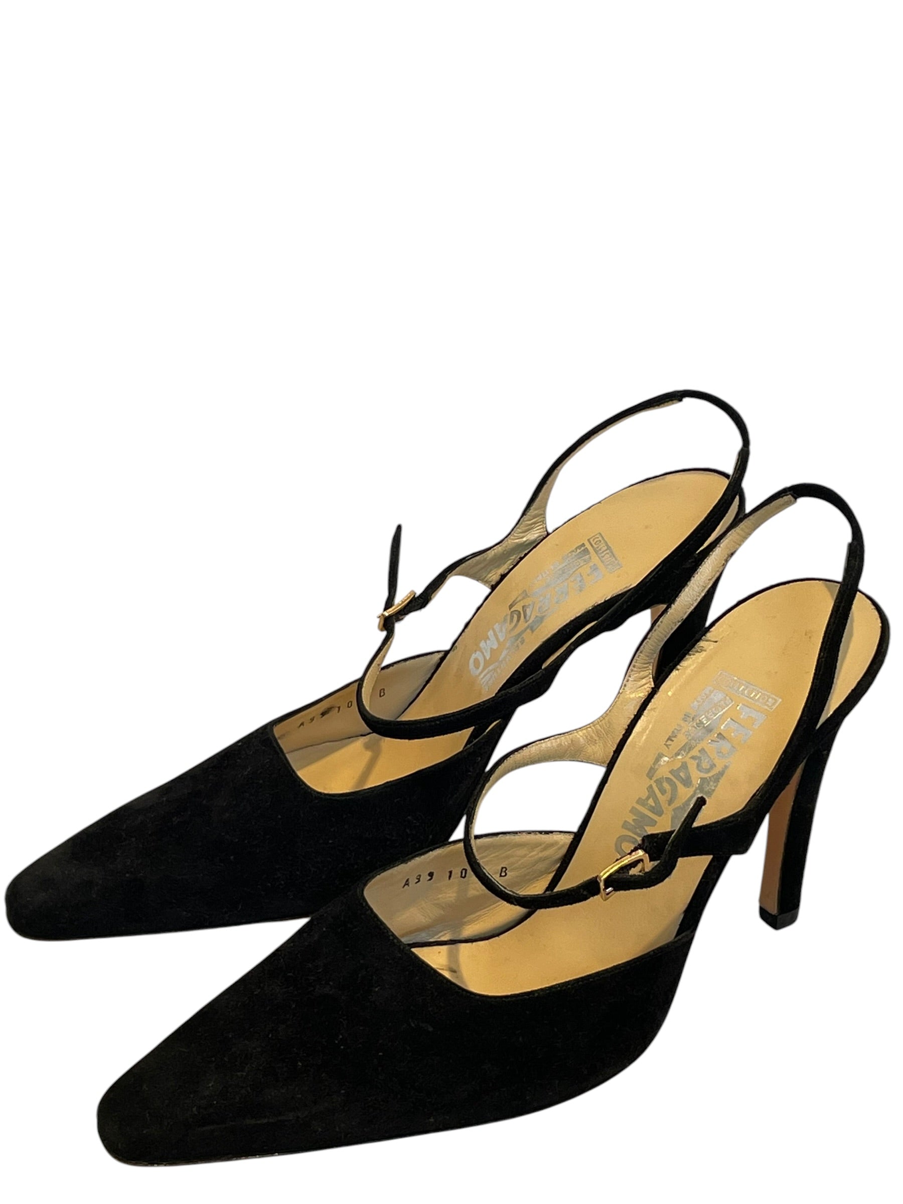 Salvatore Ferragamo/Heels/US 10/Cotton/BLK/HEELS ALL BLK view 4