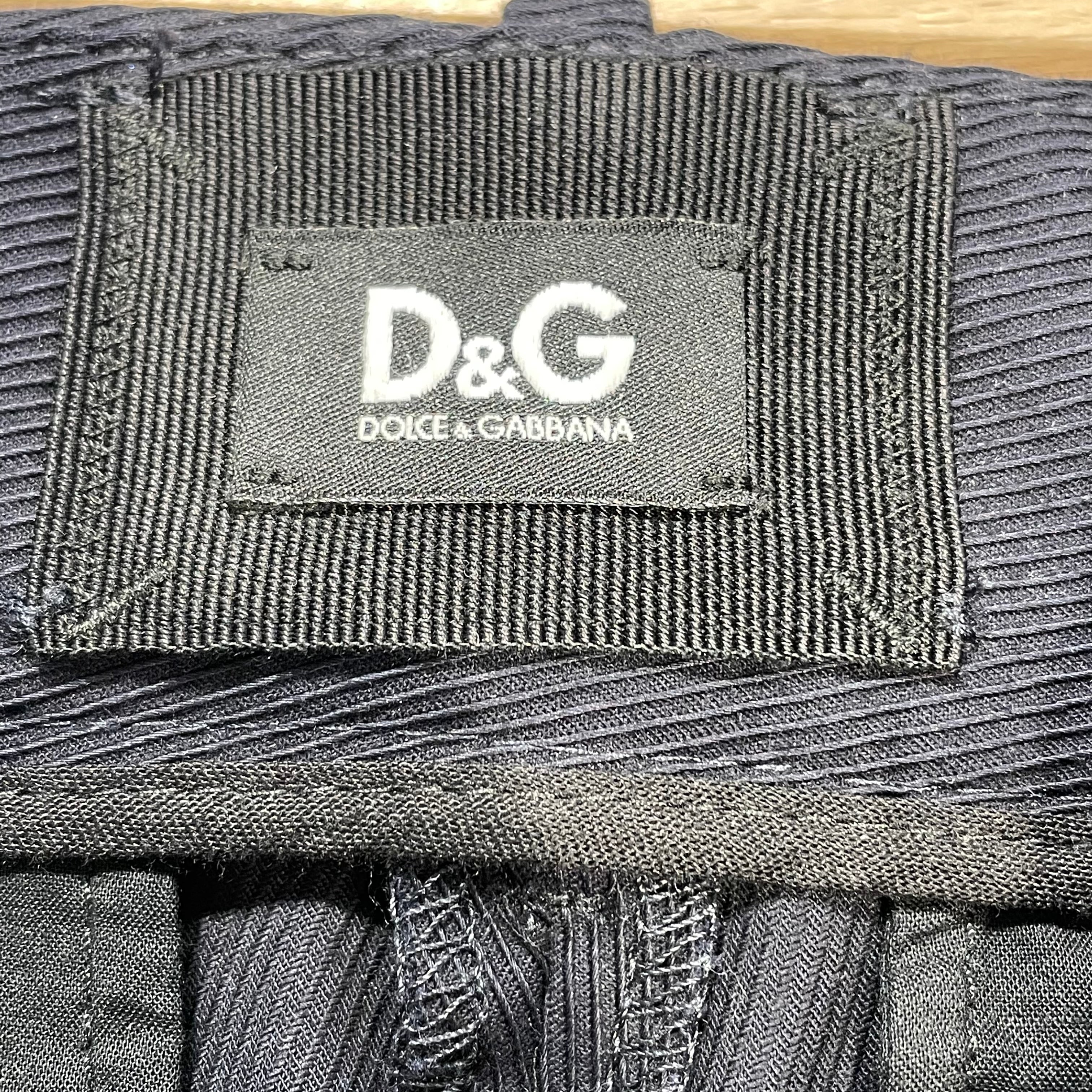 DOLCE&GABBANA/Pants/42/Cotton/NVY/leather patch courderouys view 3
