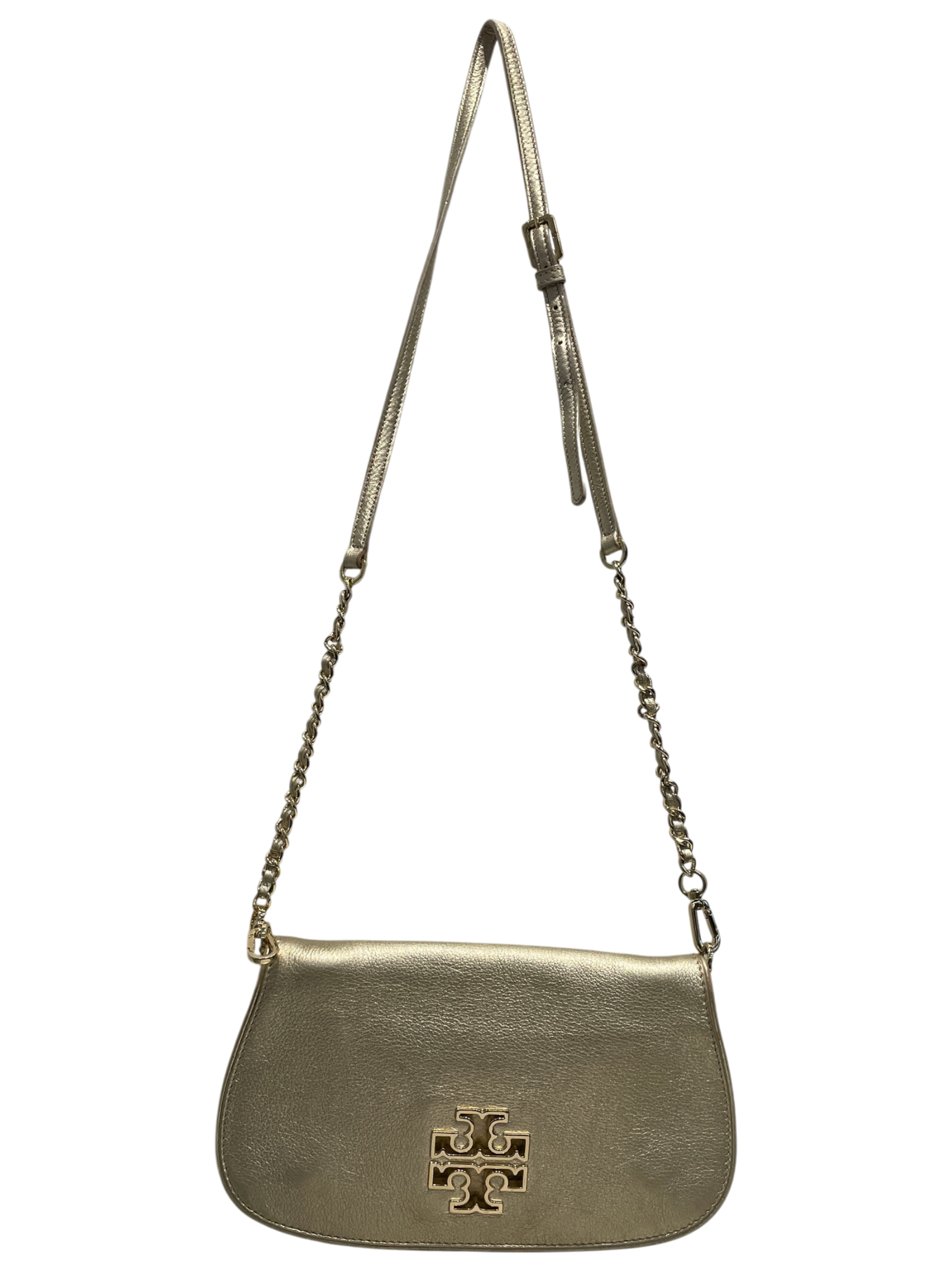 TORY BURCH/Cross Body Bag/Leather/GLD/BRITTEN  METALLIC GOLD view 1