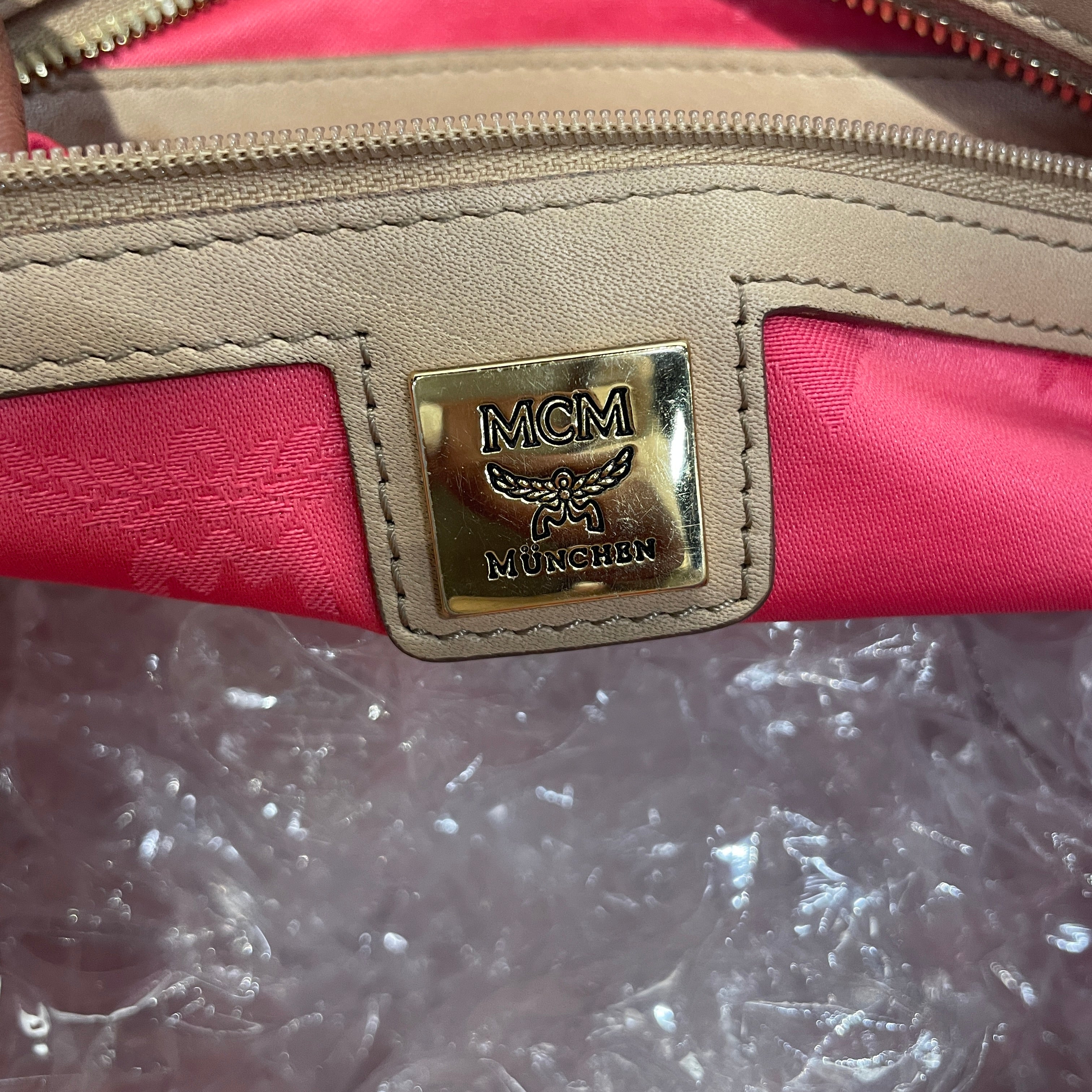 MCM/Tote Bag/Monogram/Leather/CRM/ view 5