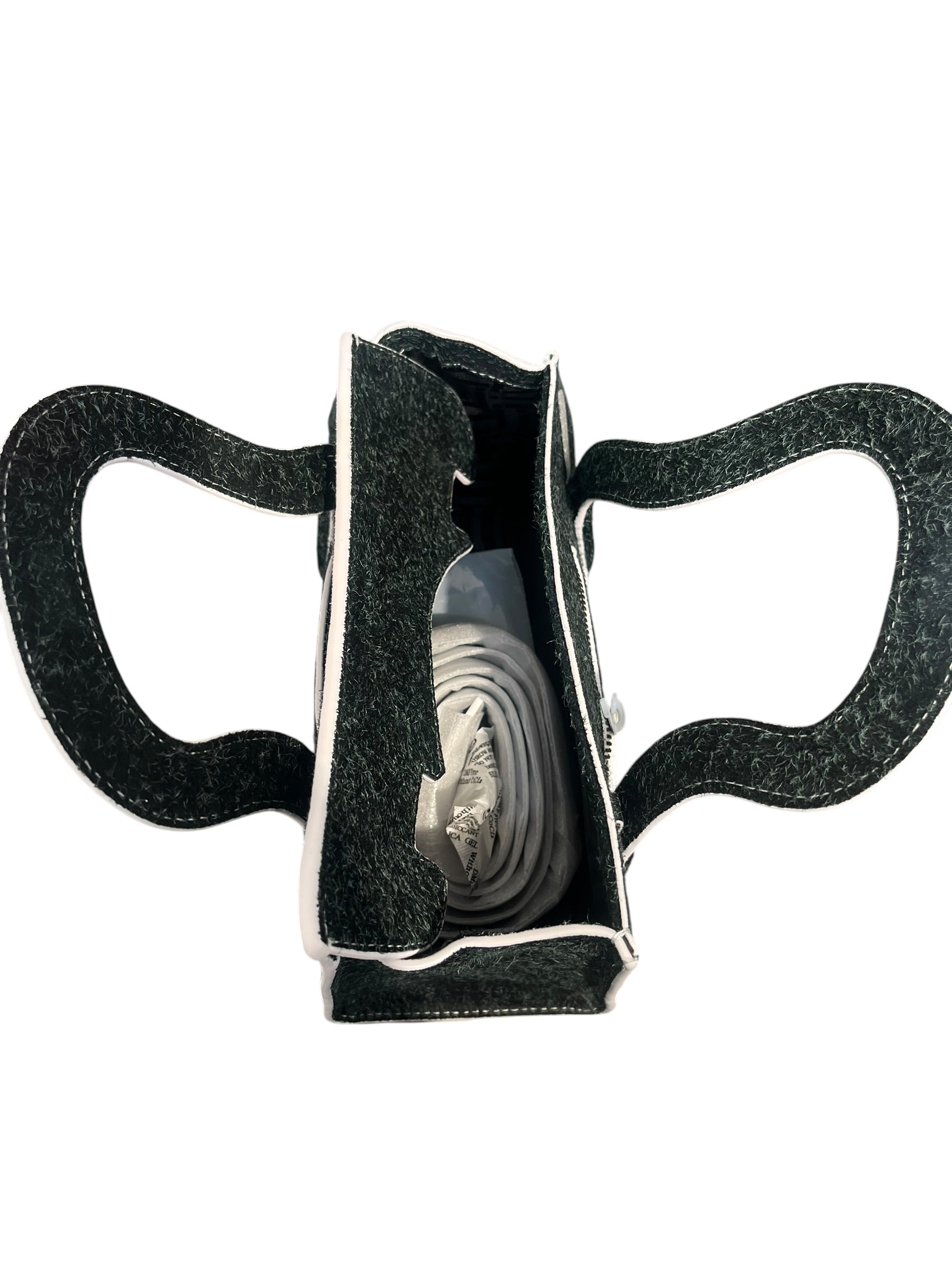 MSCHF/Hand Bag/Suede/GRN/ASYMETRICAL WHT TRIM view 4