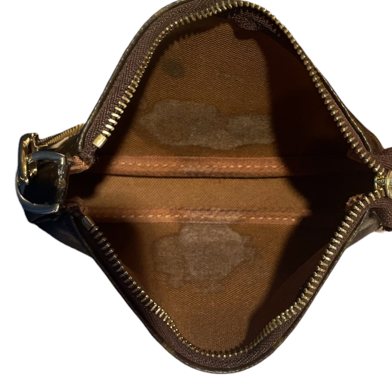 LOUIS VUITTON/Wallet/Monogram/Leather/BRW/L's/POUCH, W GLD CHAIN view 5