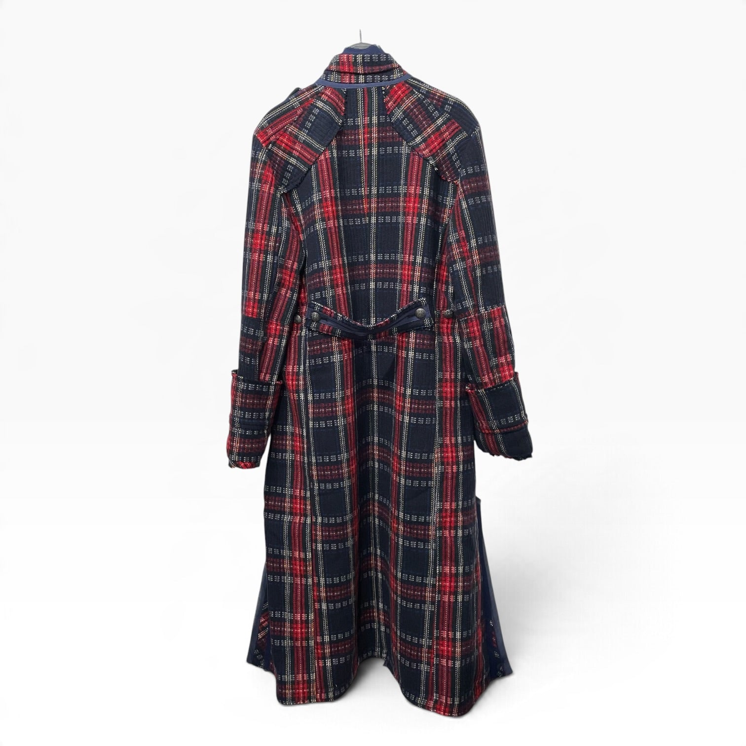WE THE FREE/Trench Coat/S/Plaid/Polyester/NVY/We The Free Napoleon Buttons view 2