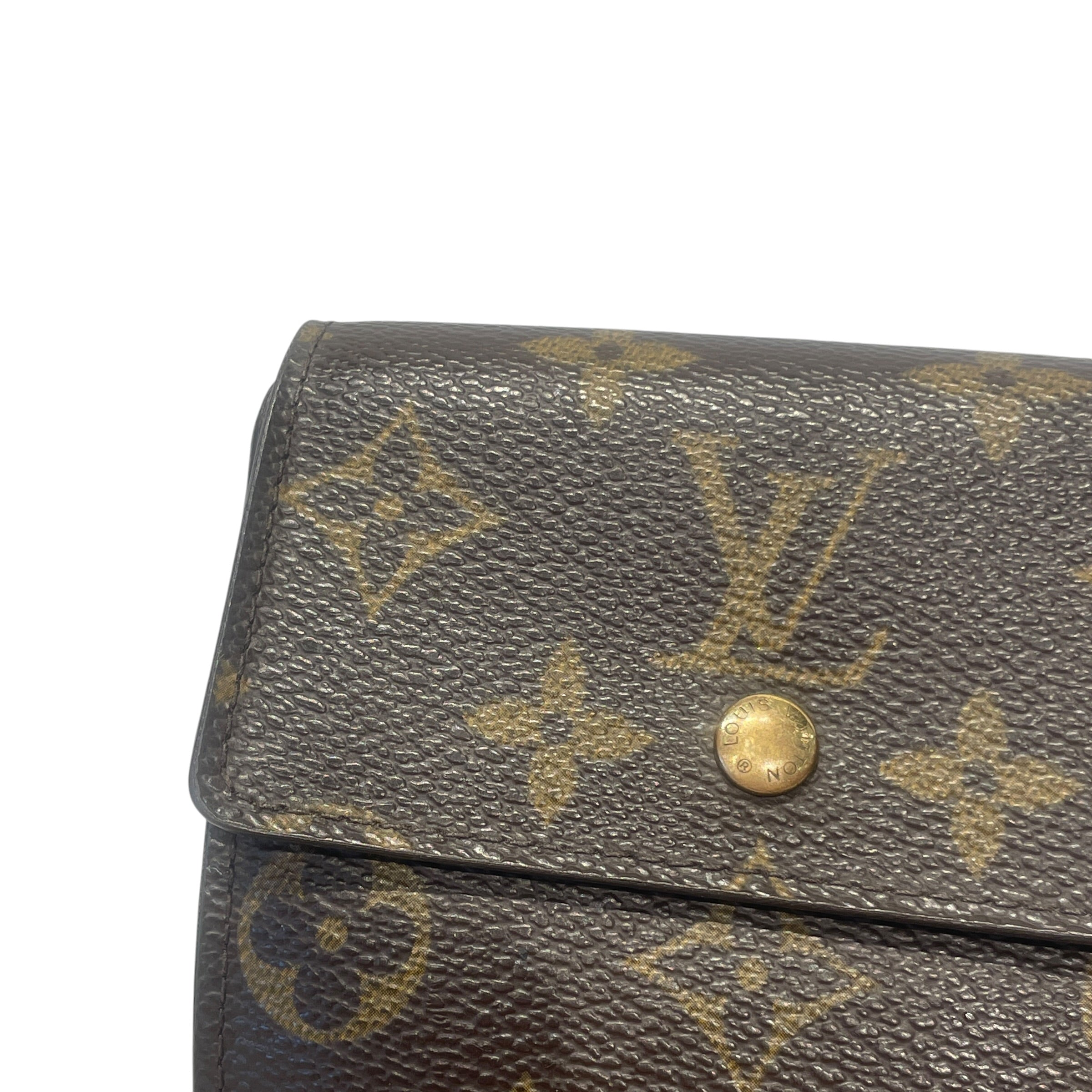 LOUIS VUITTON/Vintage/Trifold Wallet/Monogram/BRW/M's/2004 ELISE view 3
