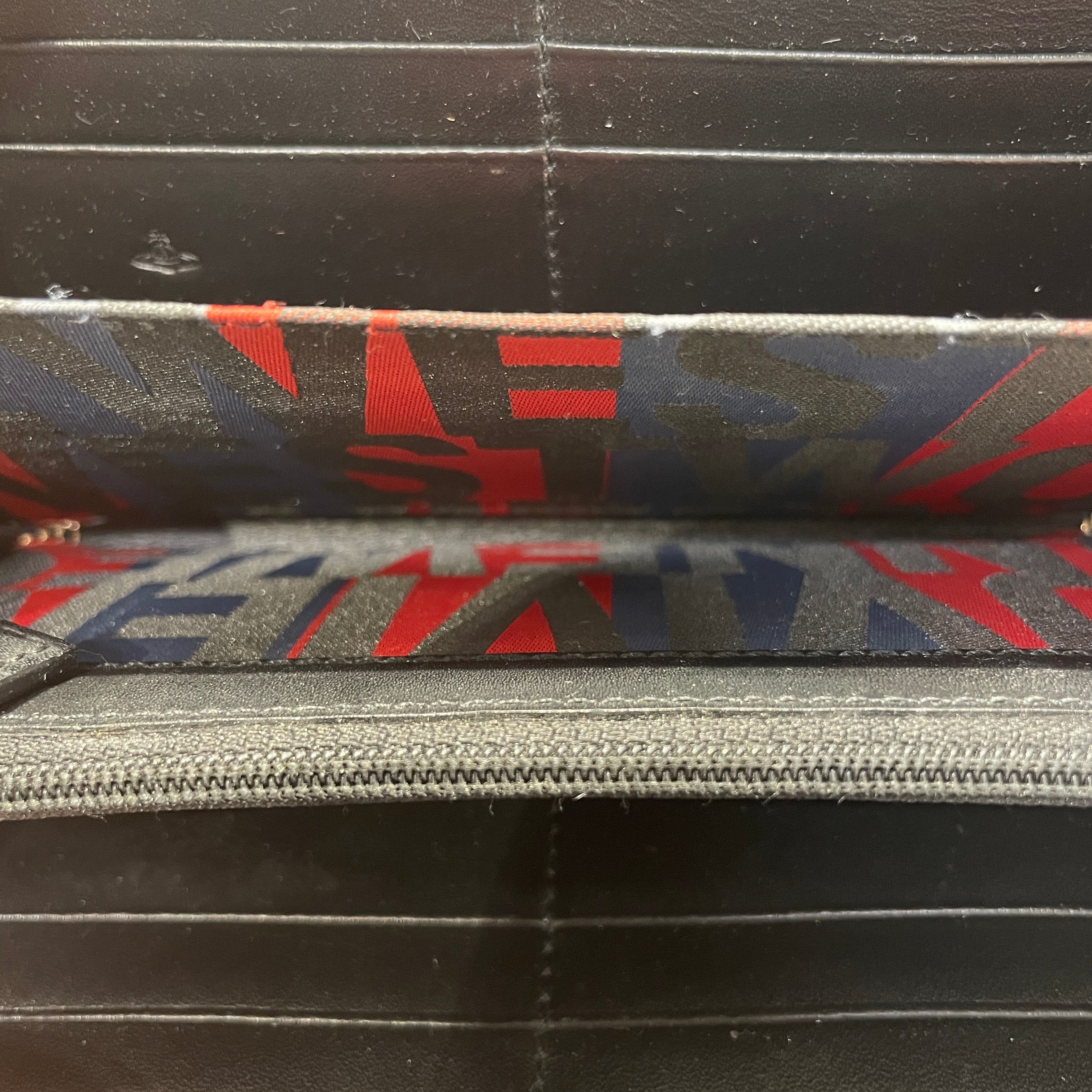 Vivienne Westwood/Bifold Wallet/Leather/BLU/long/sparkle/zip view 3