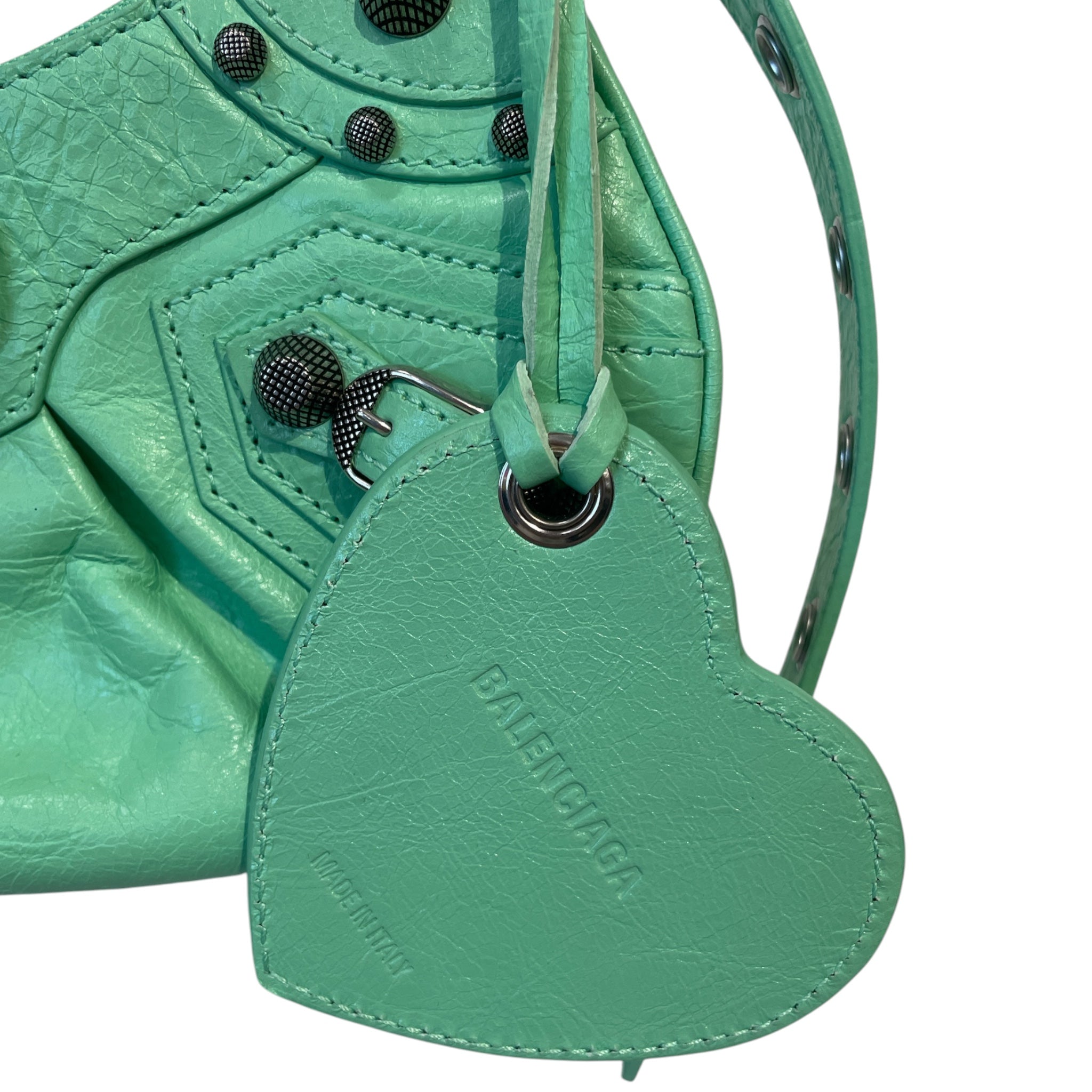 BALENCIAGA/Bag/Leather/GRN/TEAL LE CAGOLE XS view 5