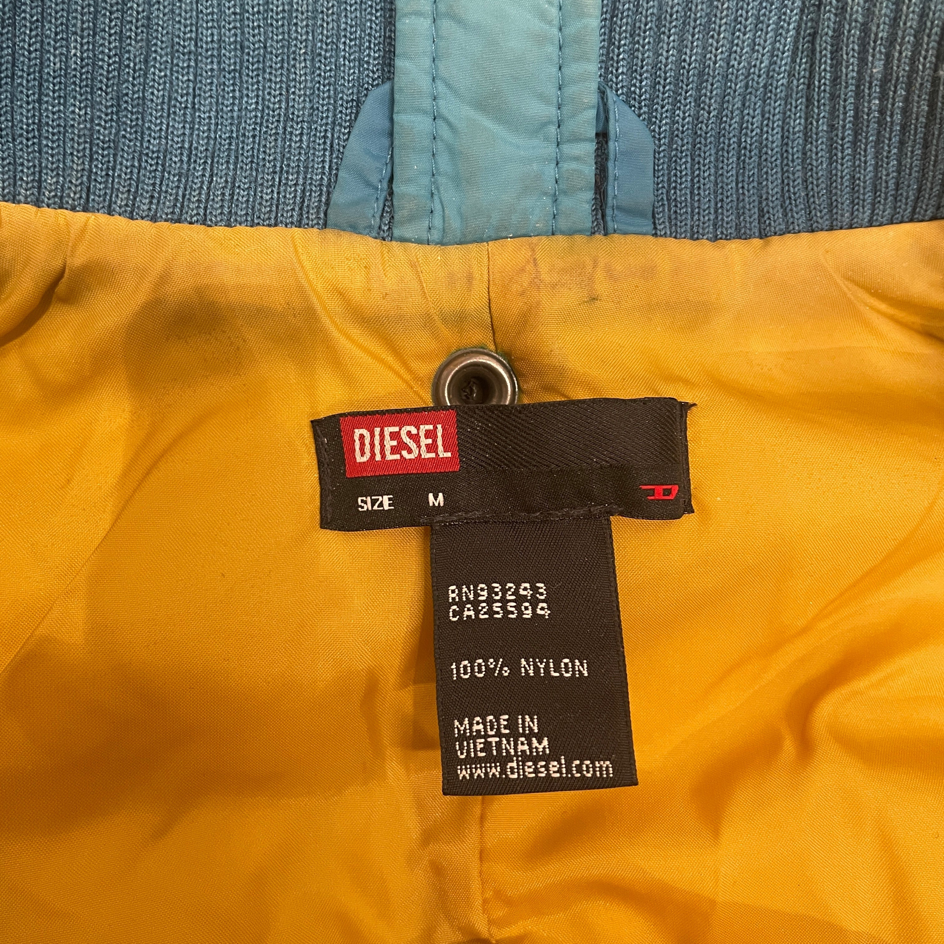 DIESEL/Puffer Vest/M/Nylon/BLU/TURTLENECK SKI VEST view 4
