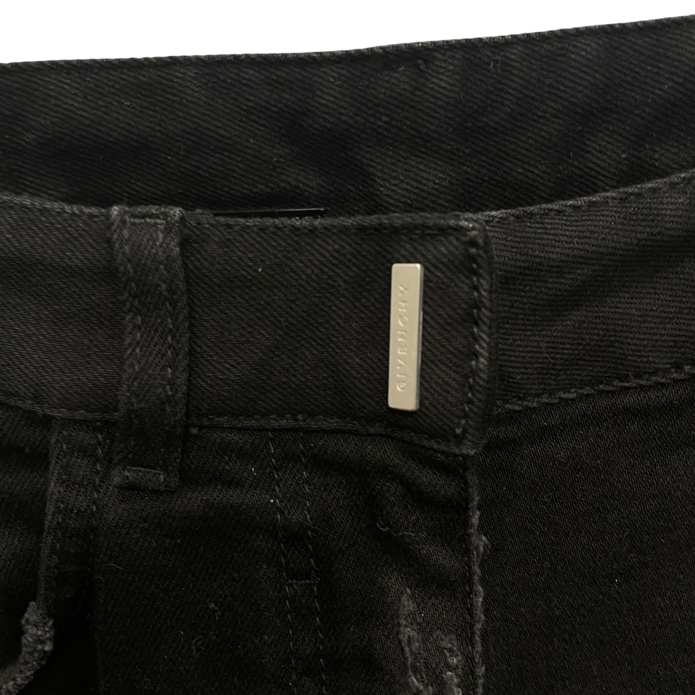 GIVENCHY/Skinny Pants/27/Cotton/BLK/DISTRESSED view 6