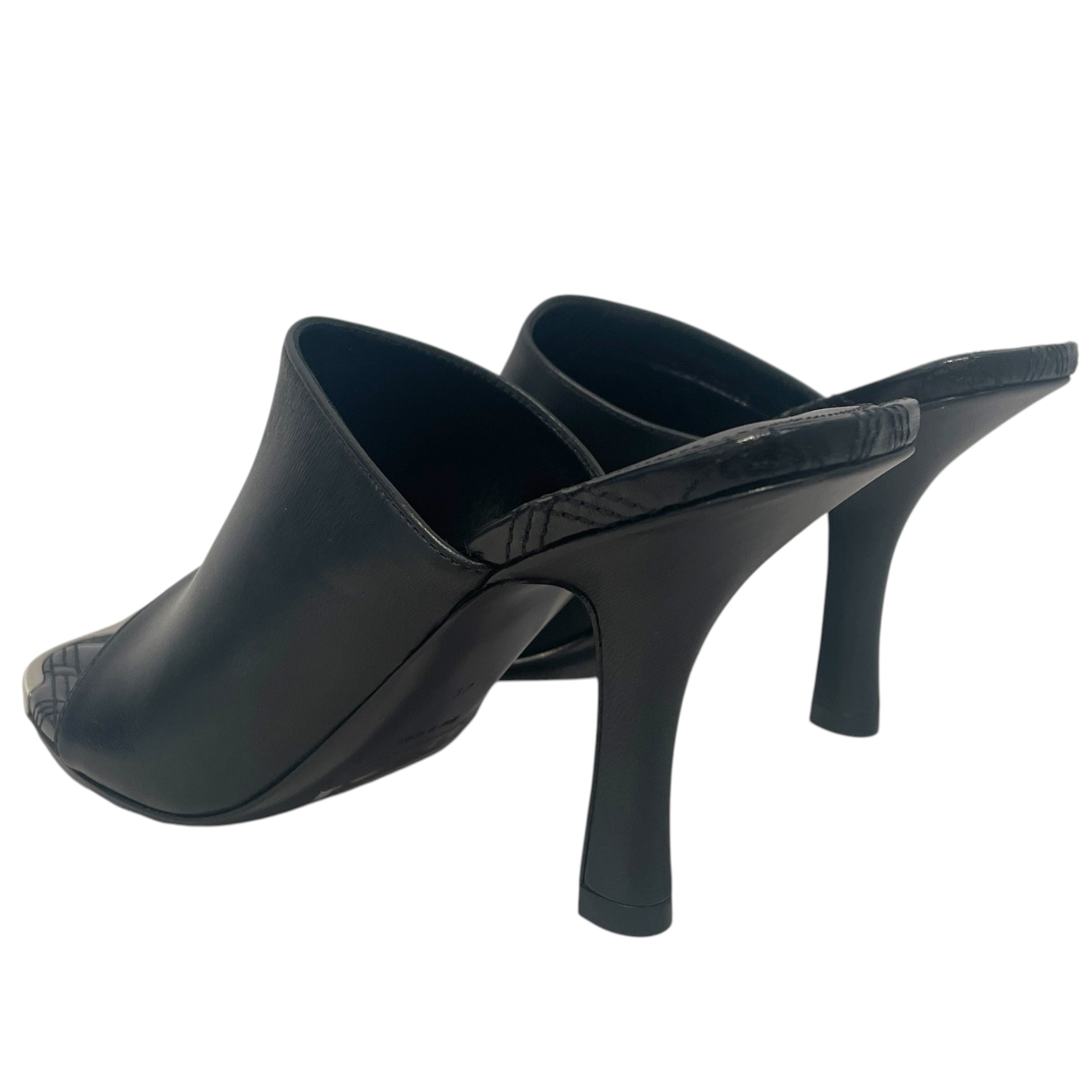 BURBERRY/Heels/EU 37/Leather/BLK/Duck Mule view 2