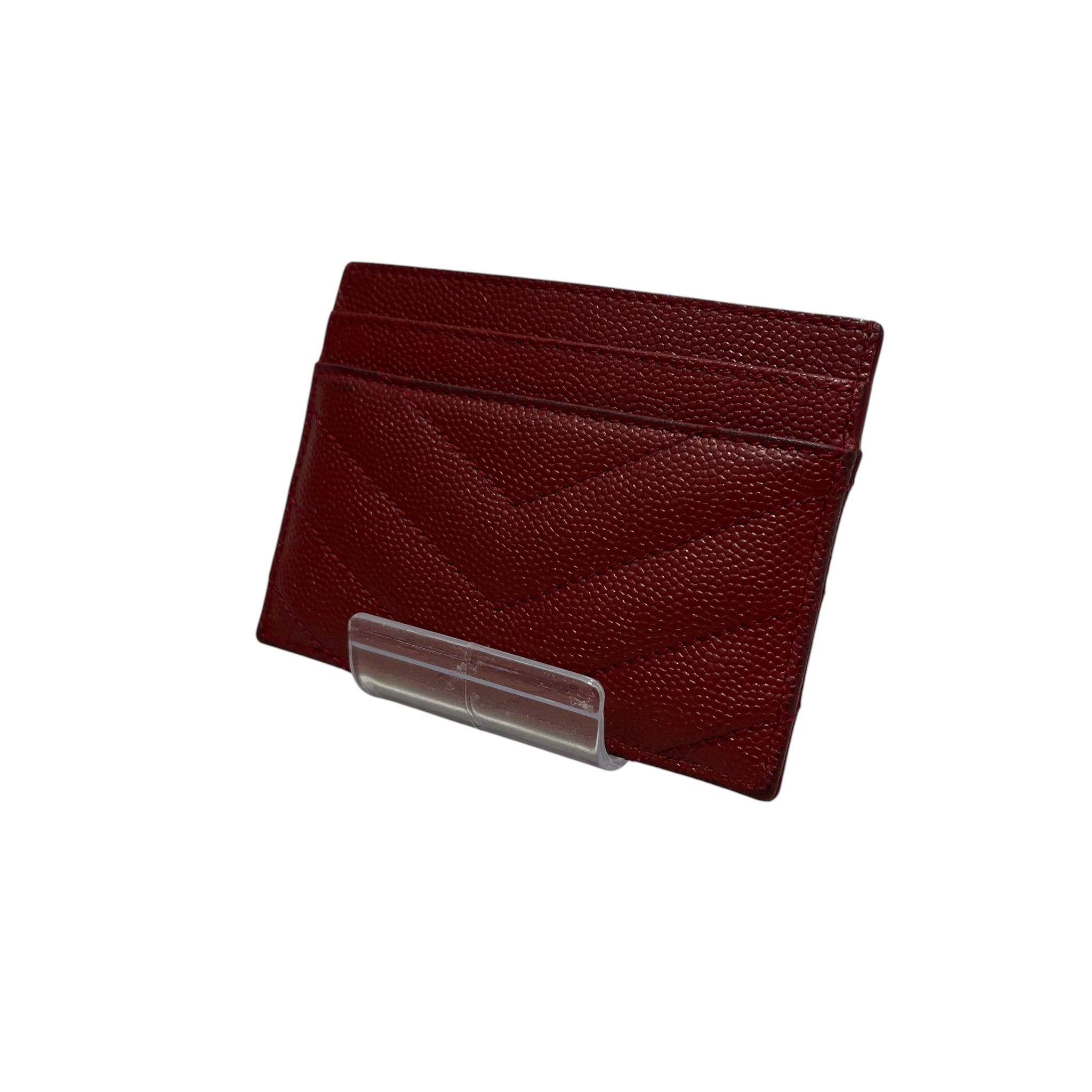 YVES SAINT LAURENT/Wallet/Leather/BRD/M's/card holder gold view 2