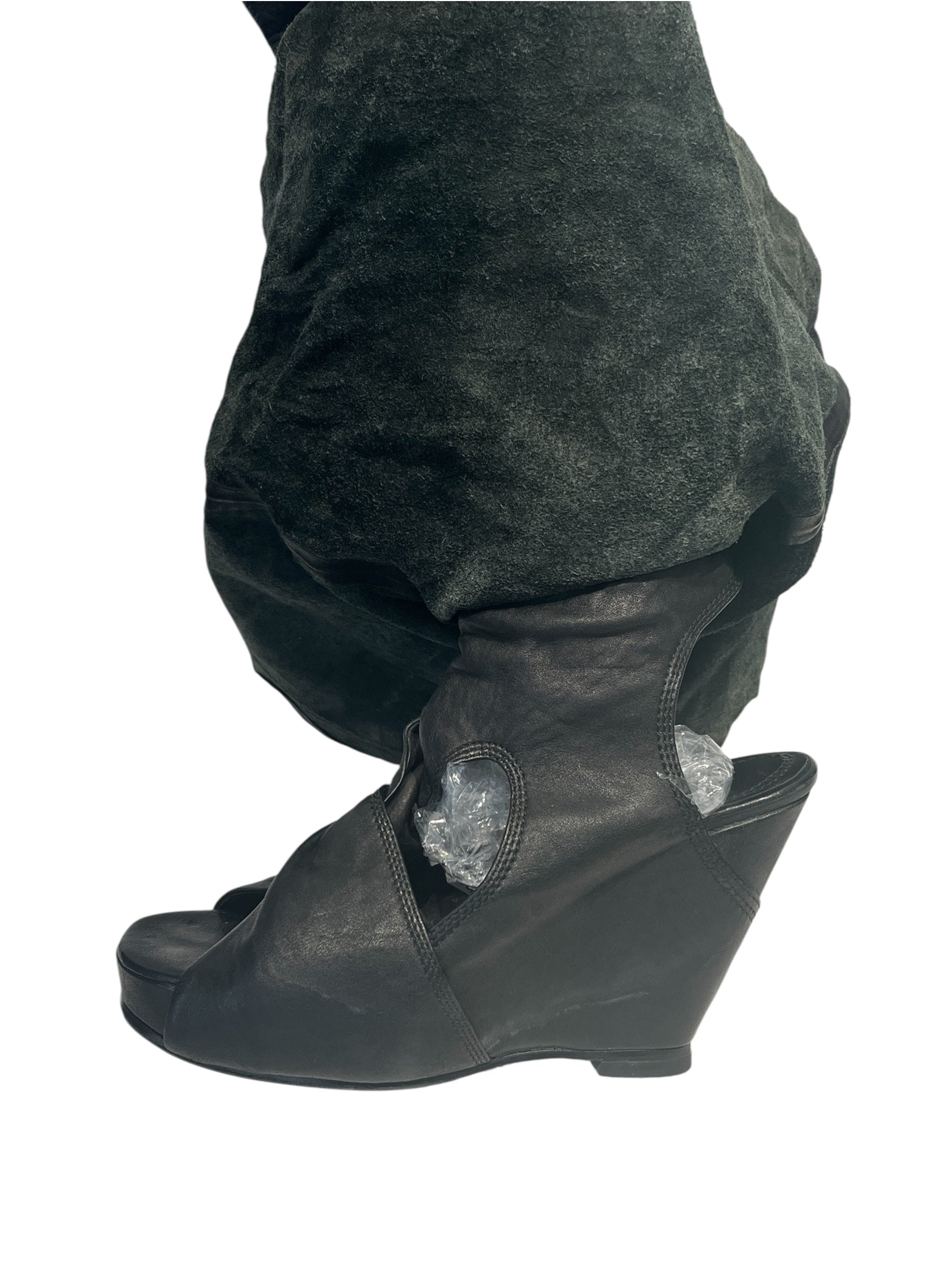 Rick Owens/Boots/US 6/Leather/BLK/WEDGE CAPE BOOT LONG view 4