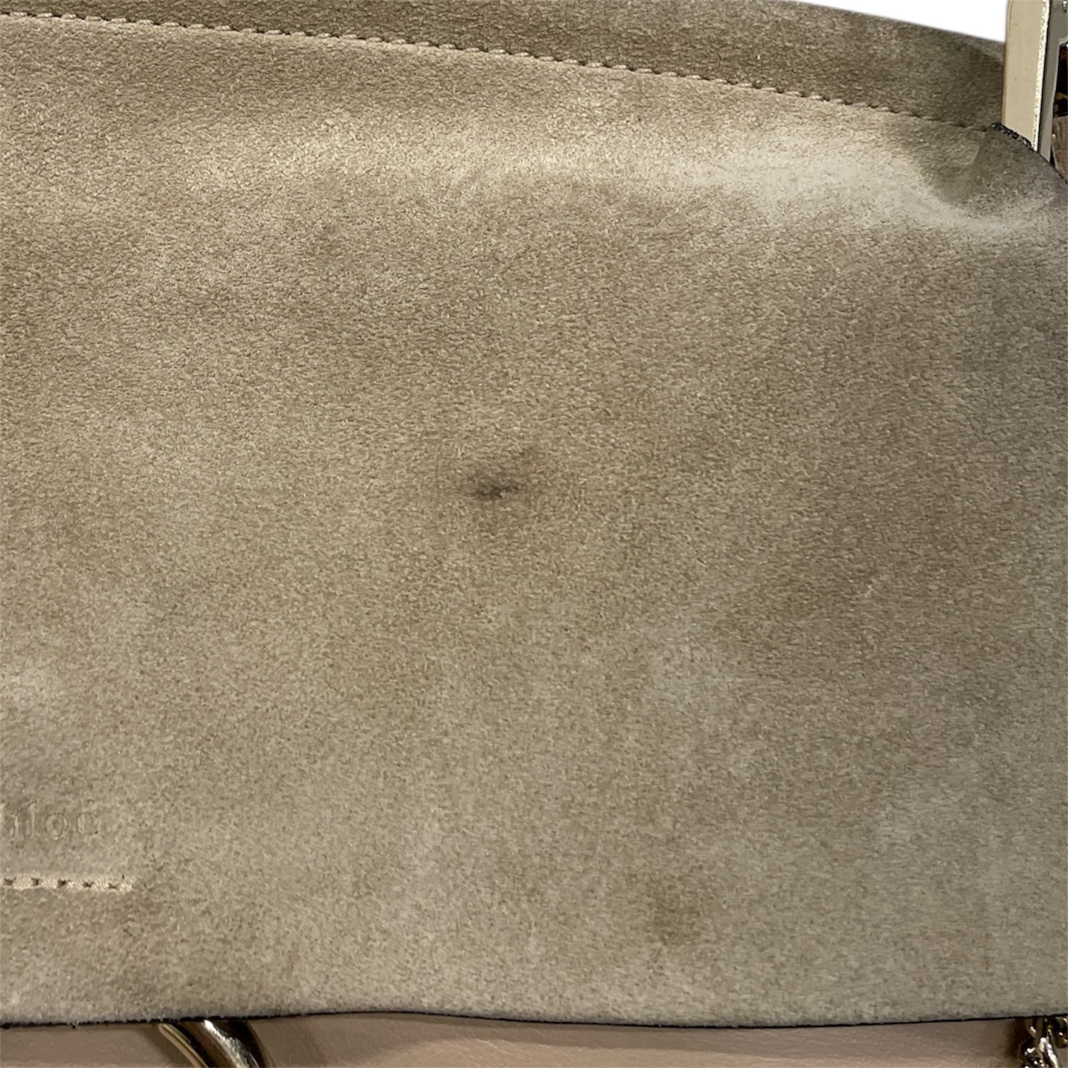 Chloe/Hand Bag/Leather/CRM/Gold Ring Suede view 7