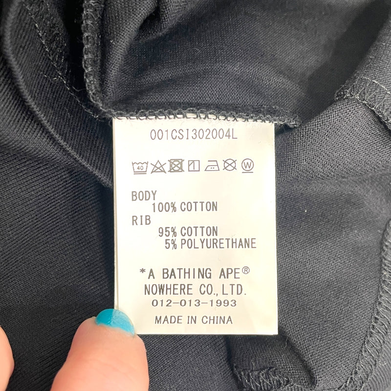 A BATHING APE/T-Shirt/XS/Cotton/BLK/cropped &