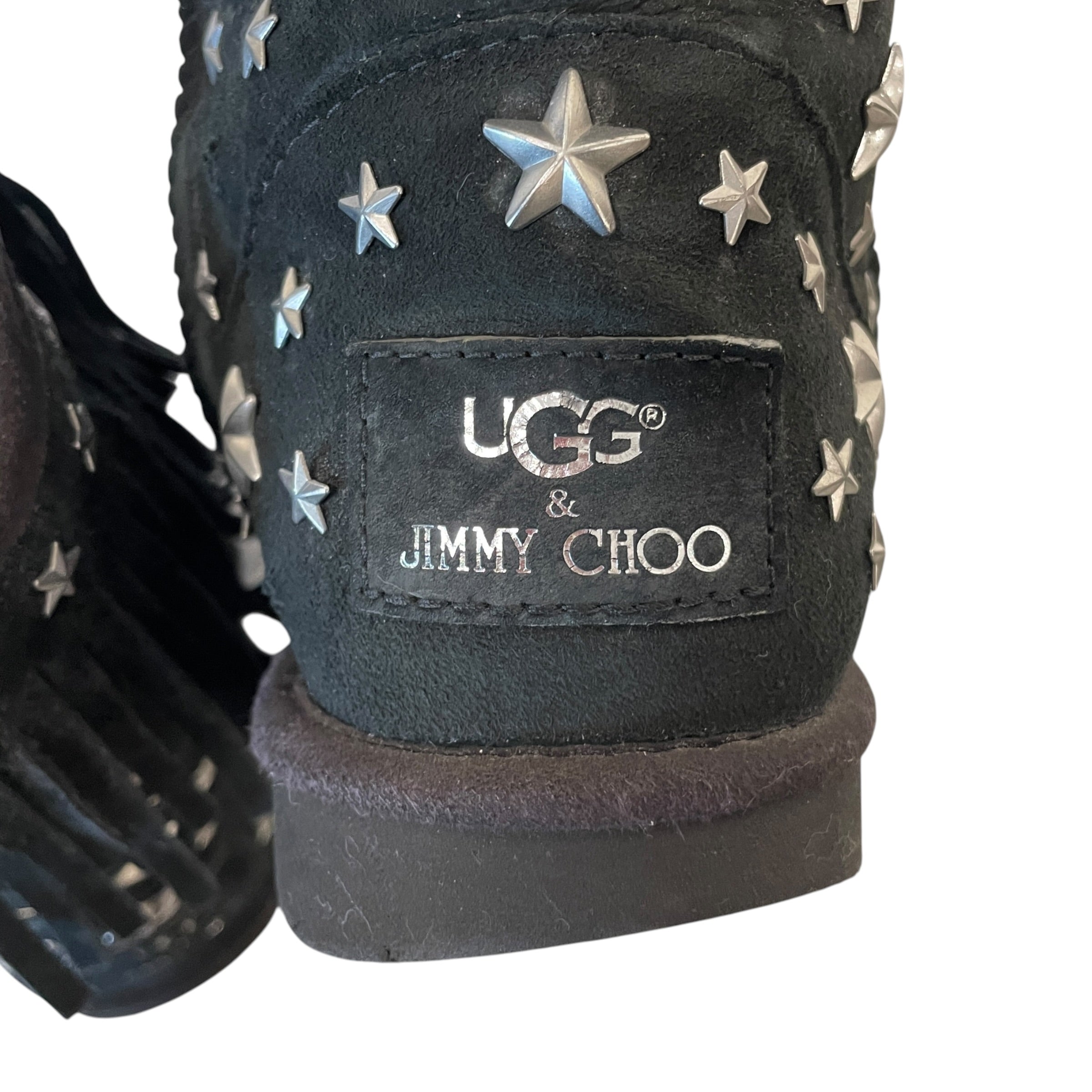 JIMMY CHOO/UGG australia/Boots/US 7/Suede/BLK/STAR STUDS view 3