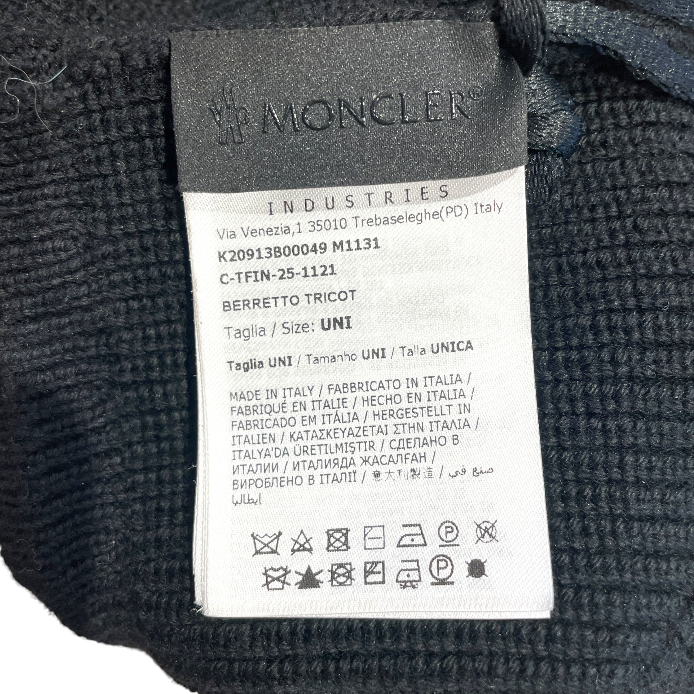 MONCLER/Beanie/Wool/BLK/Ribbed-Knit view 3
