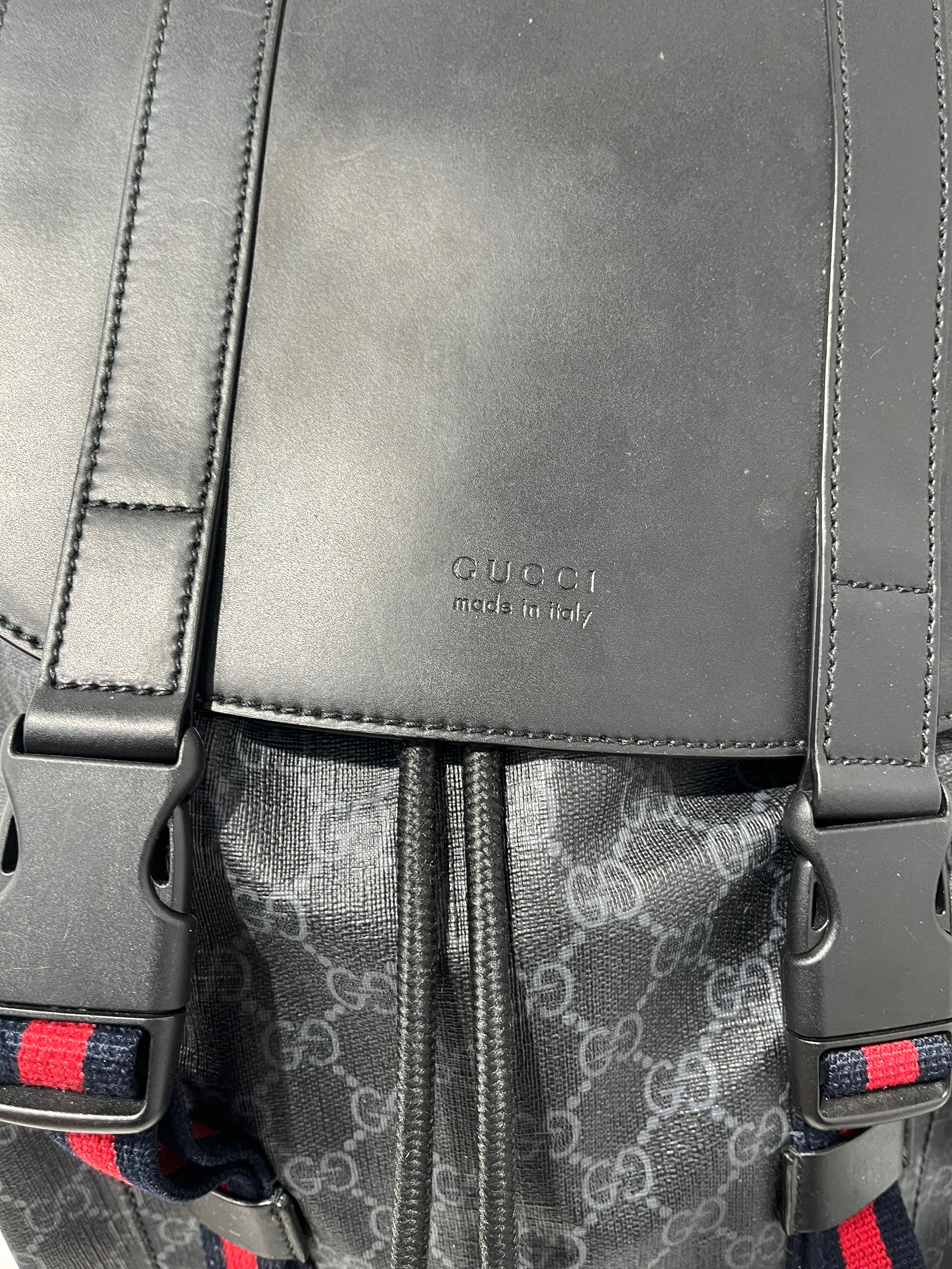 GUCCI/Bag/Monogram/Leather/BLK/GG SUPREME BACKPACK view 6