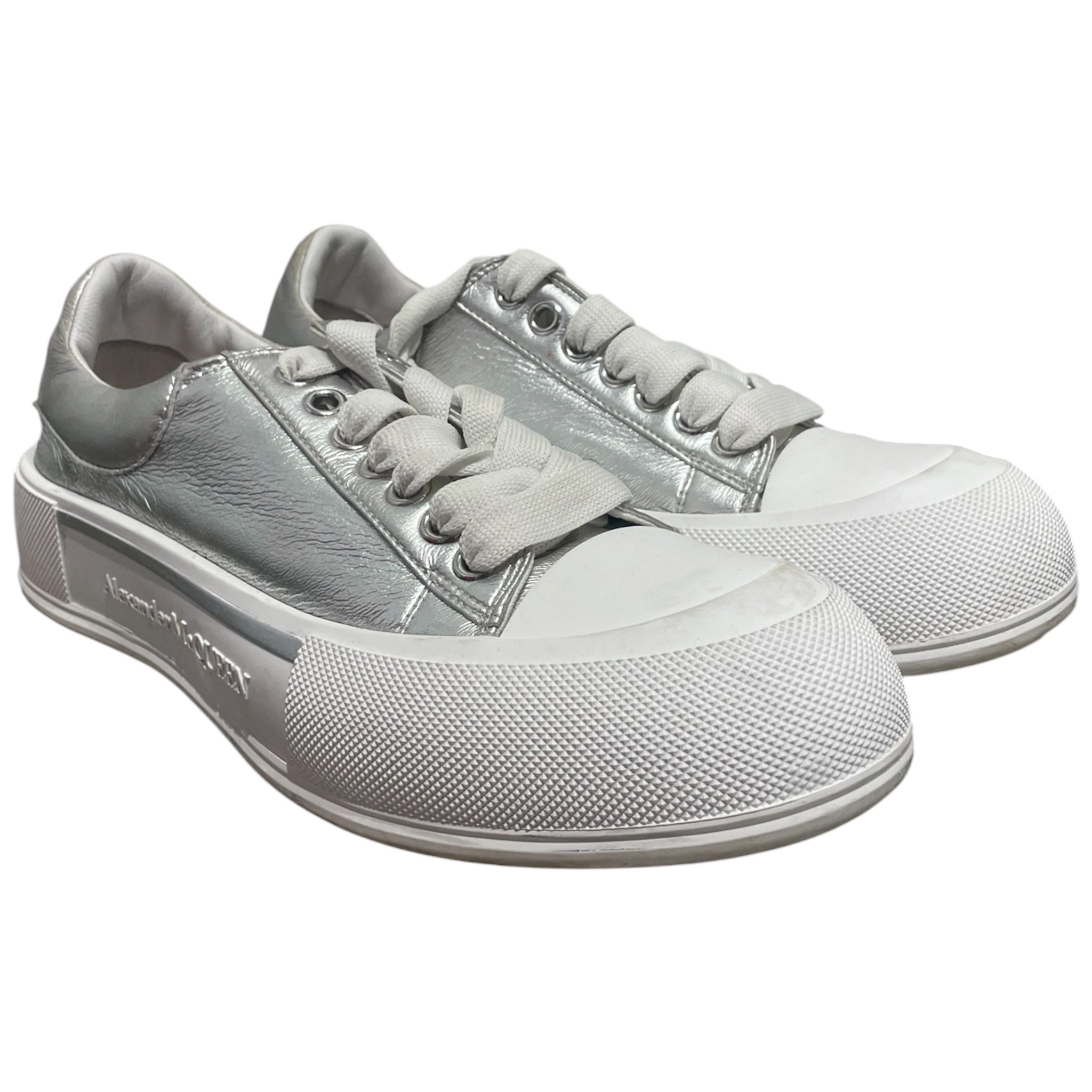Alexander McQueen/Low-Sneakers/EU 42/Iridescent/Leather/SLV/ view 1