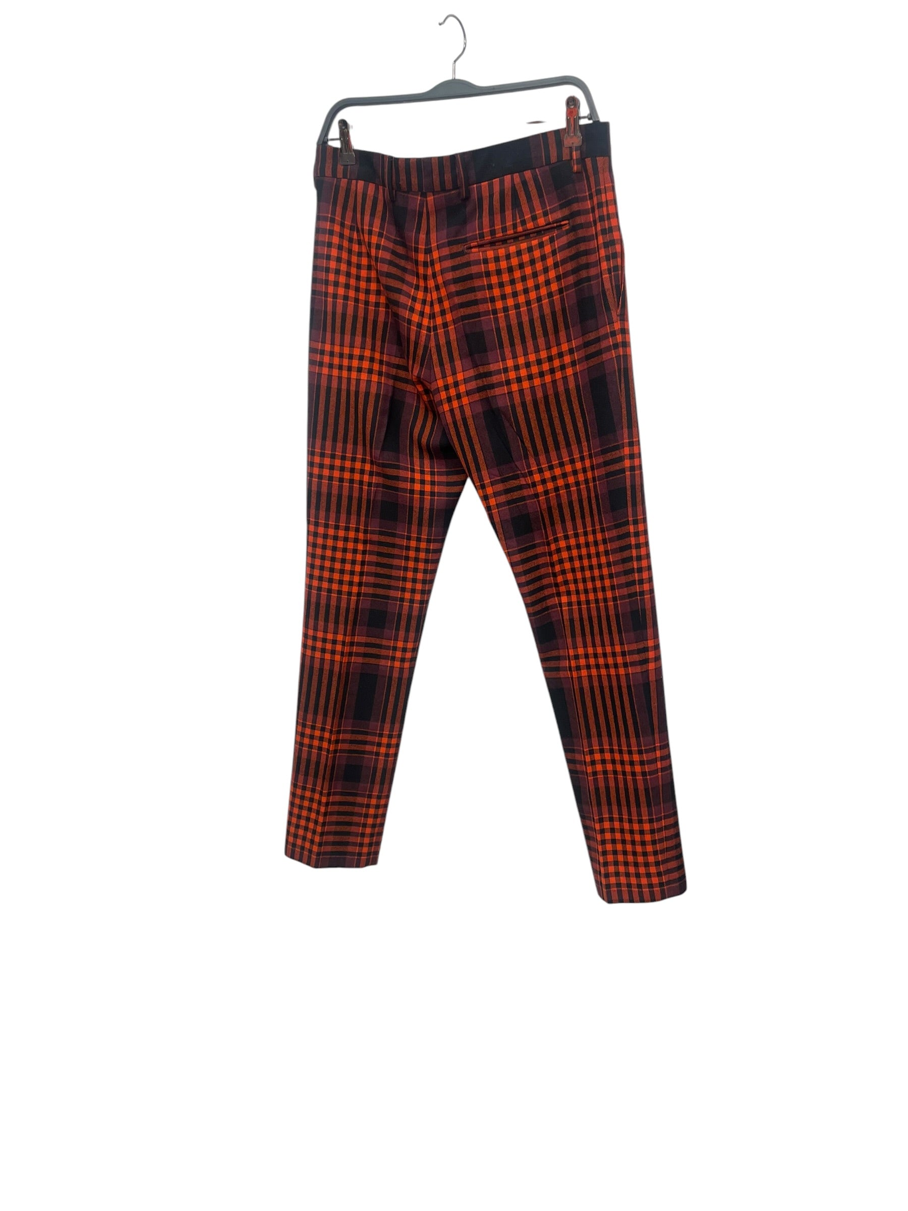 ANGLOMANIA/Pants/46/Wool/ORN/Plaid/orange black purple plaid pant view 2