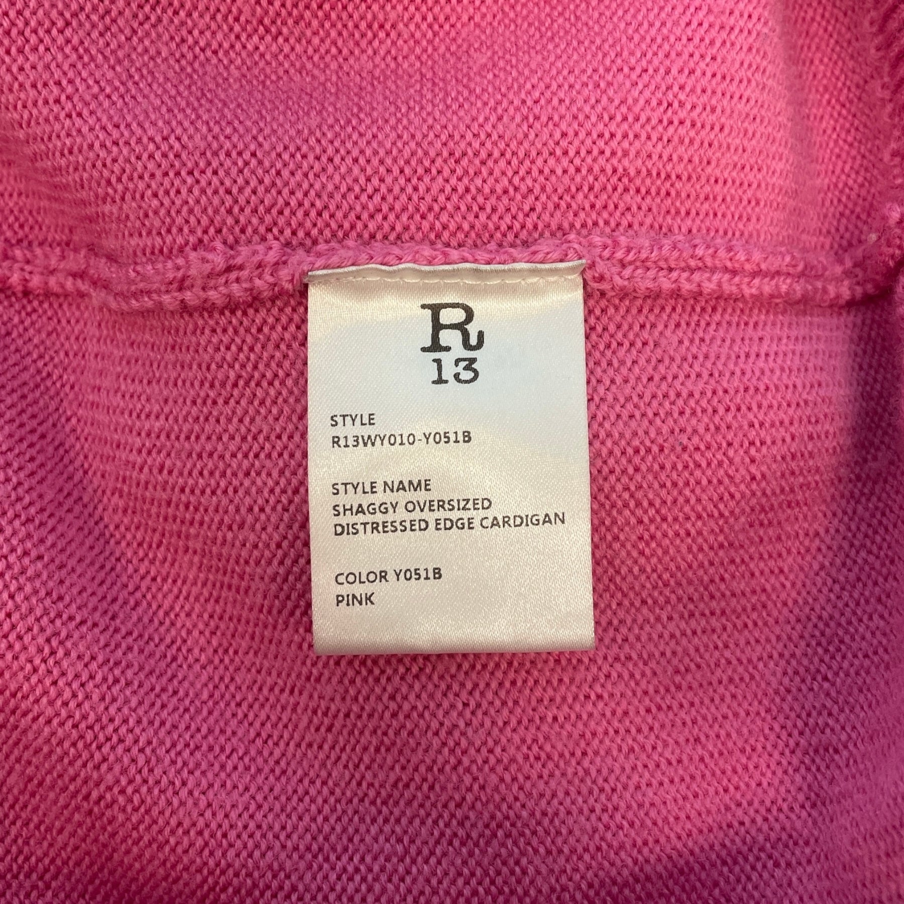 R13/Sweater/XS/Cotton/PNK/shaggy view 4
