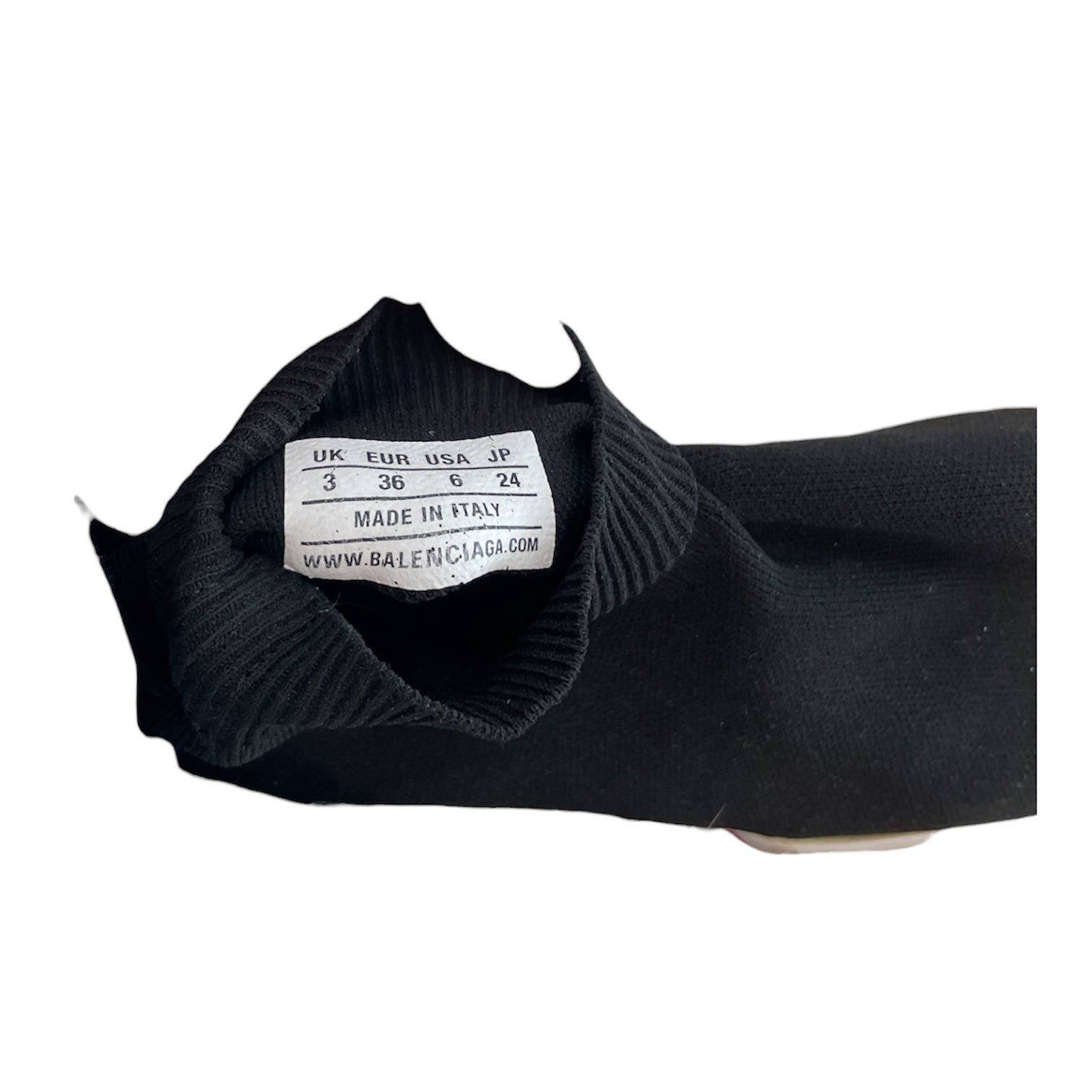 BALENCIAGA/Hi-Sneakers/EU 36/Nylon/BLK/balenciaga w/ red sole logo view 4