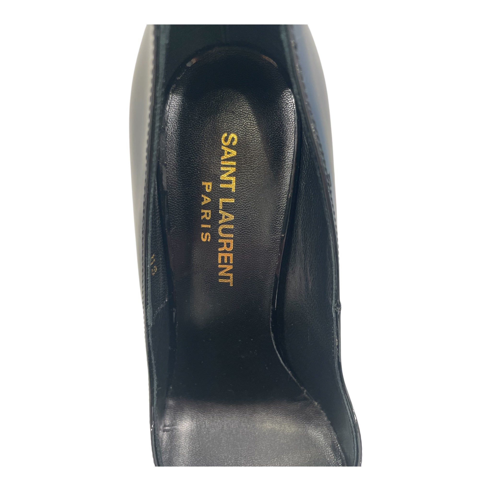 SAINT LAURENT/Heels/EU 38/Leather/BLK/Bow Tie with crystals view 3