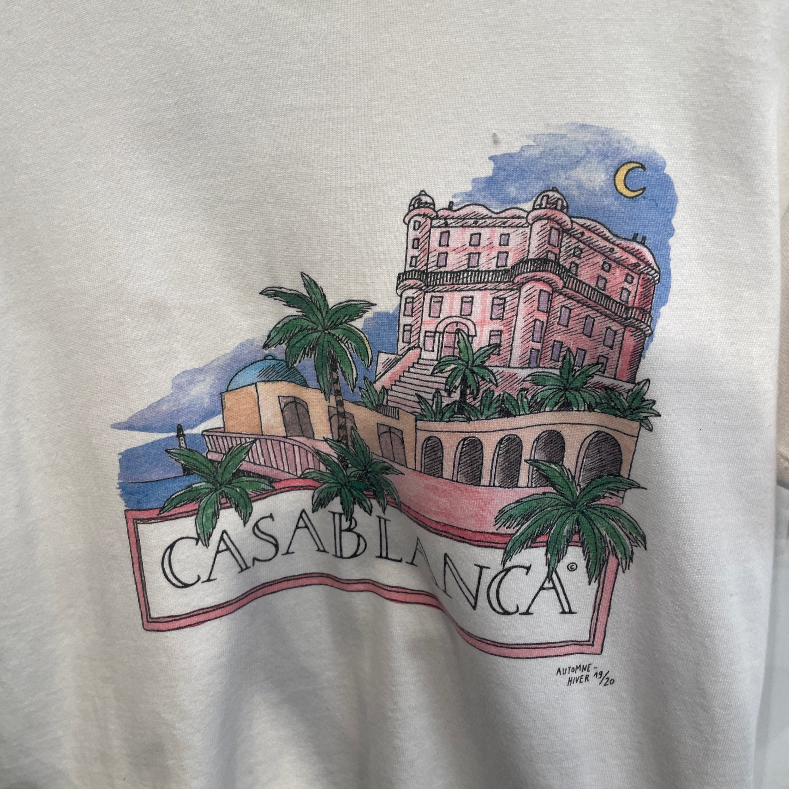 CASABLANCA/T-Shirt/M/Cotton/WHT/Graphic/AUTOMNE-HIVER 19/20 TEE view 5