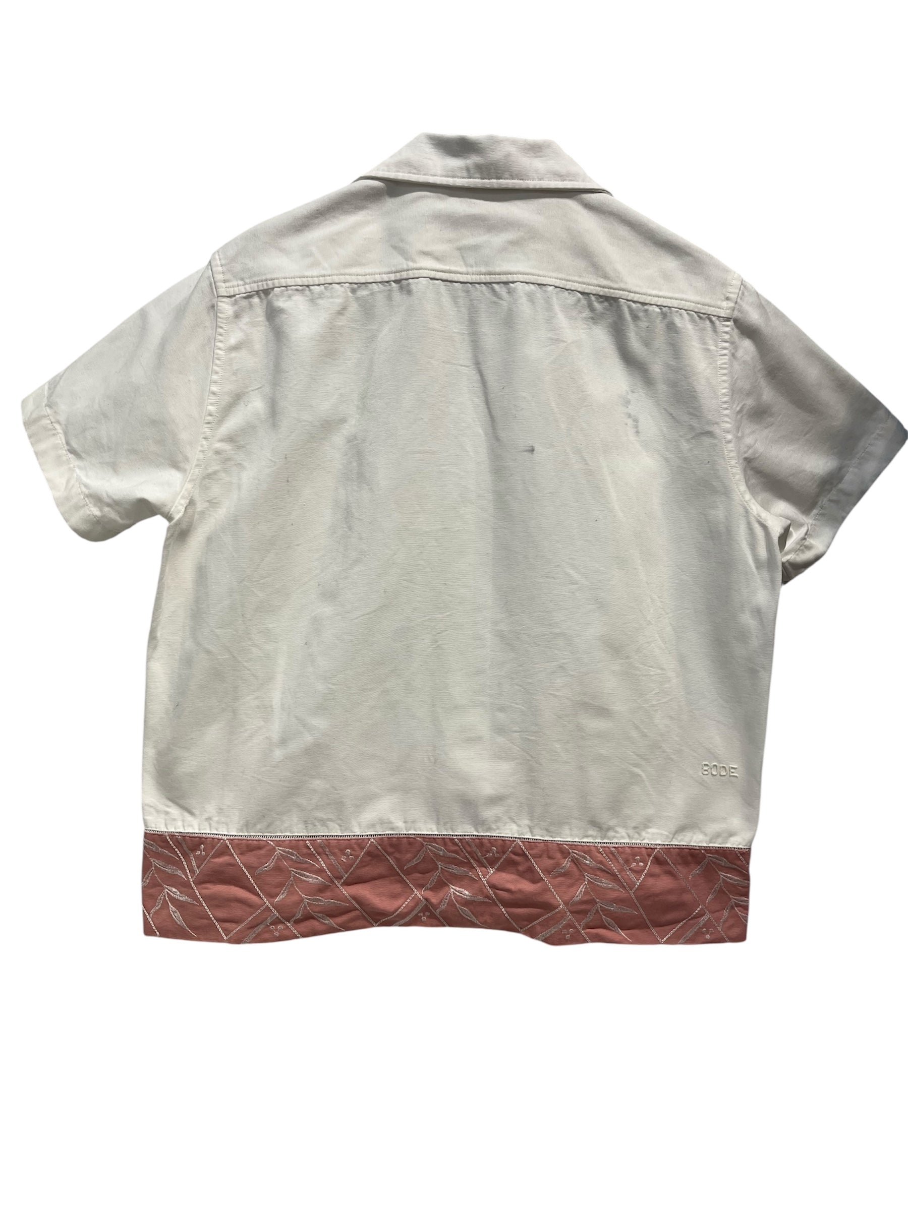 BODE/SS Shirt/S/Cotton/WHT/PINK DETAIL SS SHIRT view 2