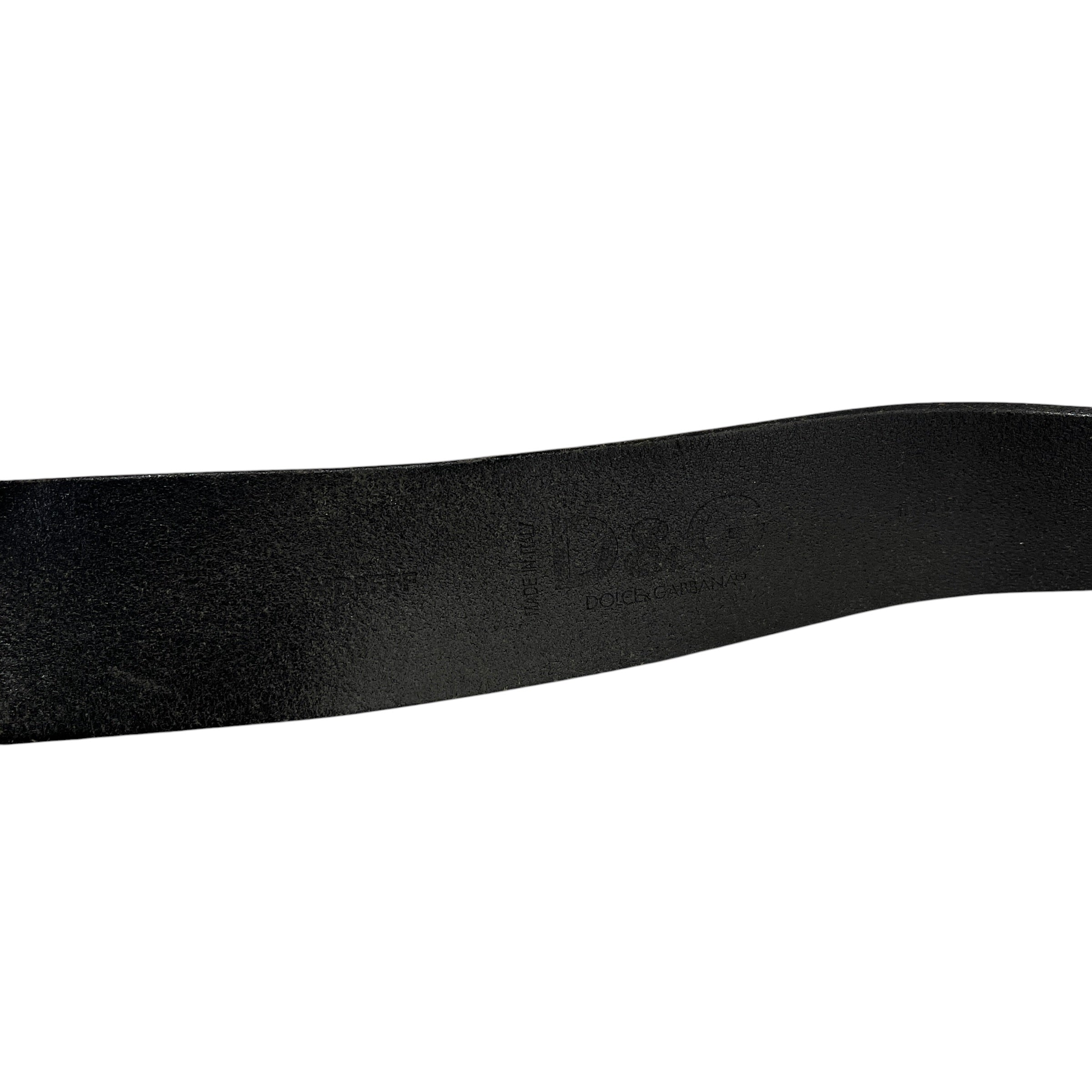 DOLCE&GABBANA/Belt/Leather/BLK/L's/VINTAGE GRAPHIC D&G BUCKLE view 3