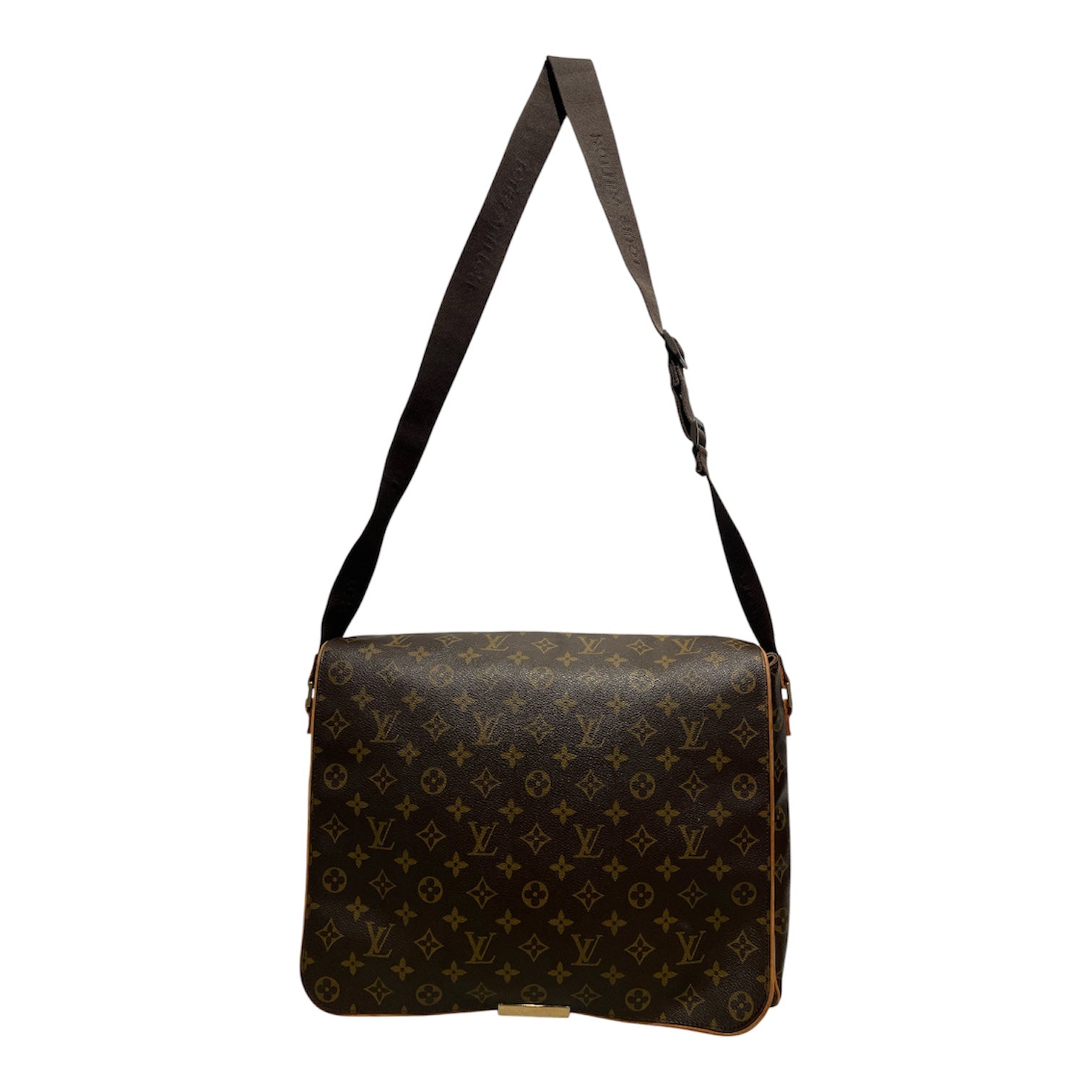 LOUIS VUITTON/Cross Body Bag/Monogram/Leather/BRW/Monogram Abbesses Messenger view 1