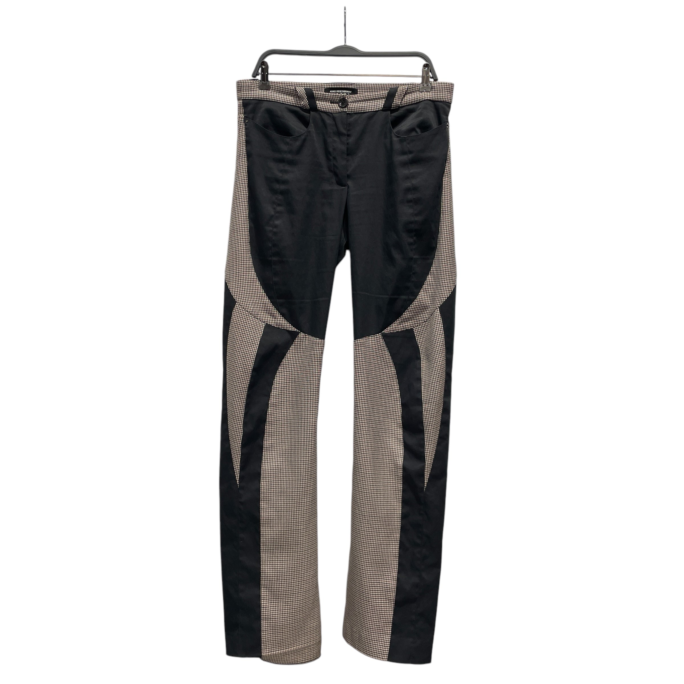 Kiko Kostadinov/Bottoms/40/Graphic/Cotton/BLK/Contrast Panel Trousers view 1