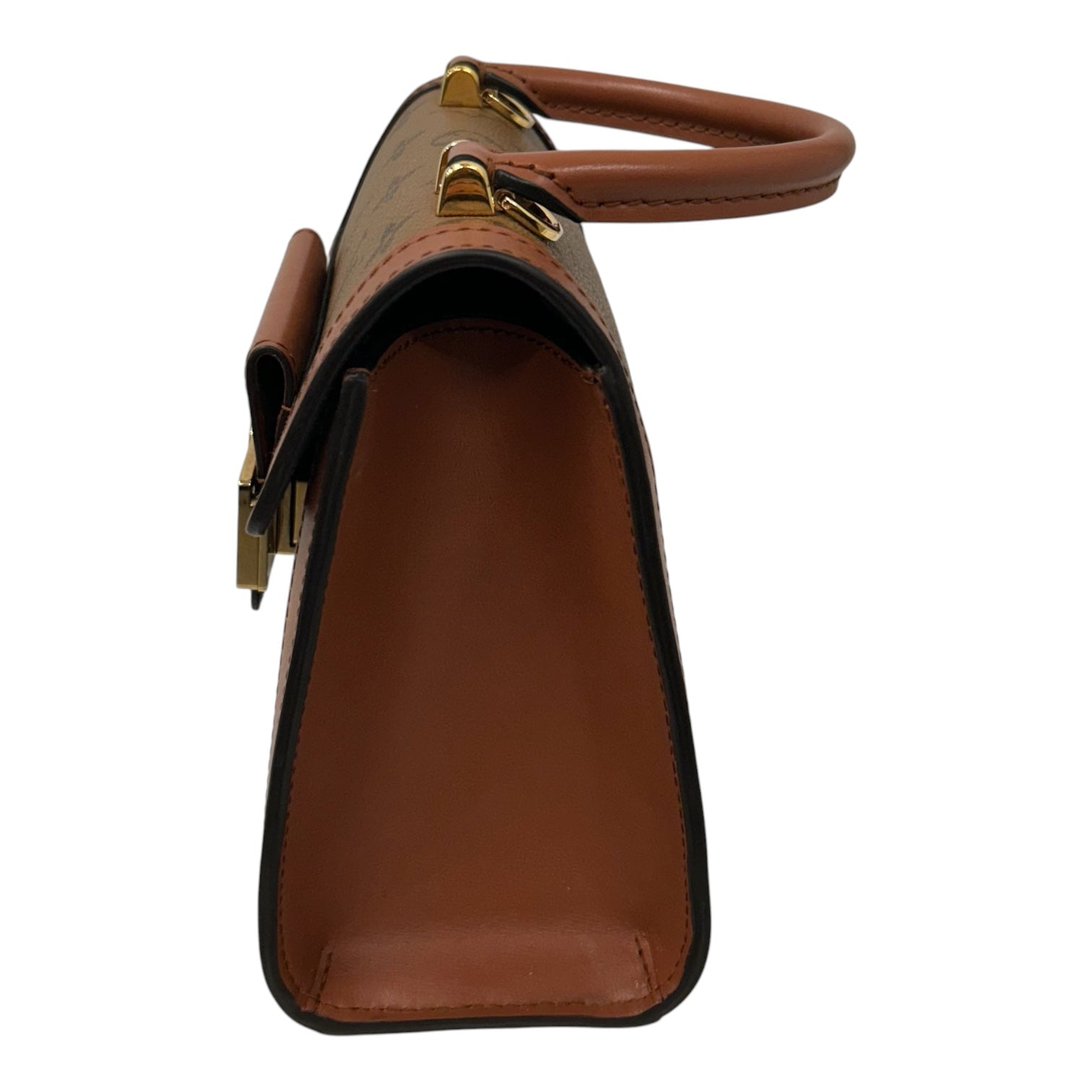 LOUIS VUITTON/Hand Bag/Monogram/Leather/BRW/reverse dauphine monogram hand view 3