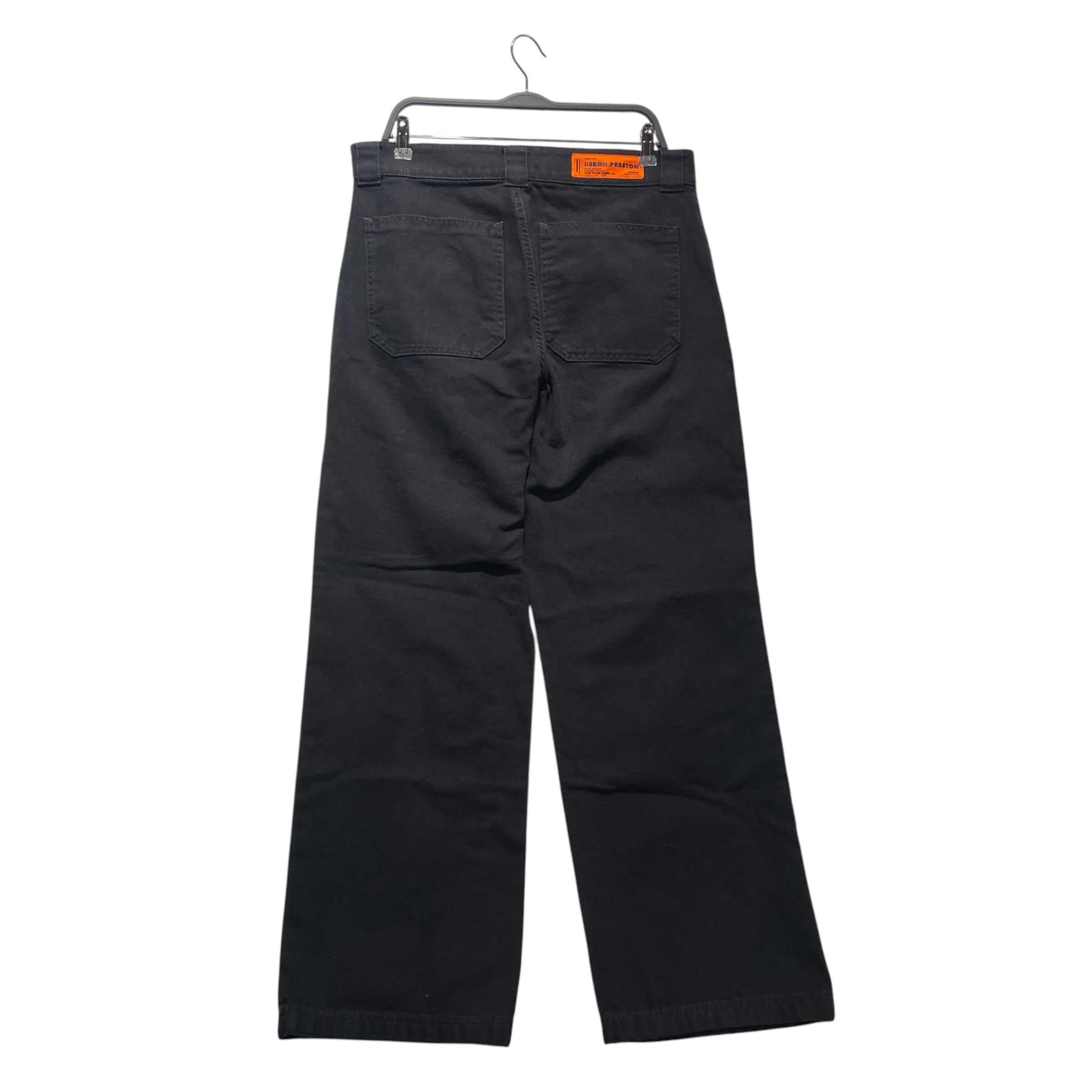 HERON PRESTON/Straight Pants/M/Cotton/BLK/STRAIGHT PANT BLACK JEANS view 2