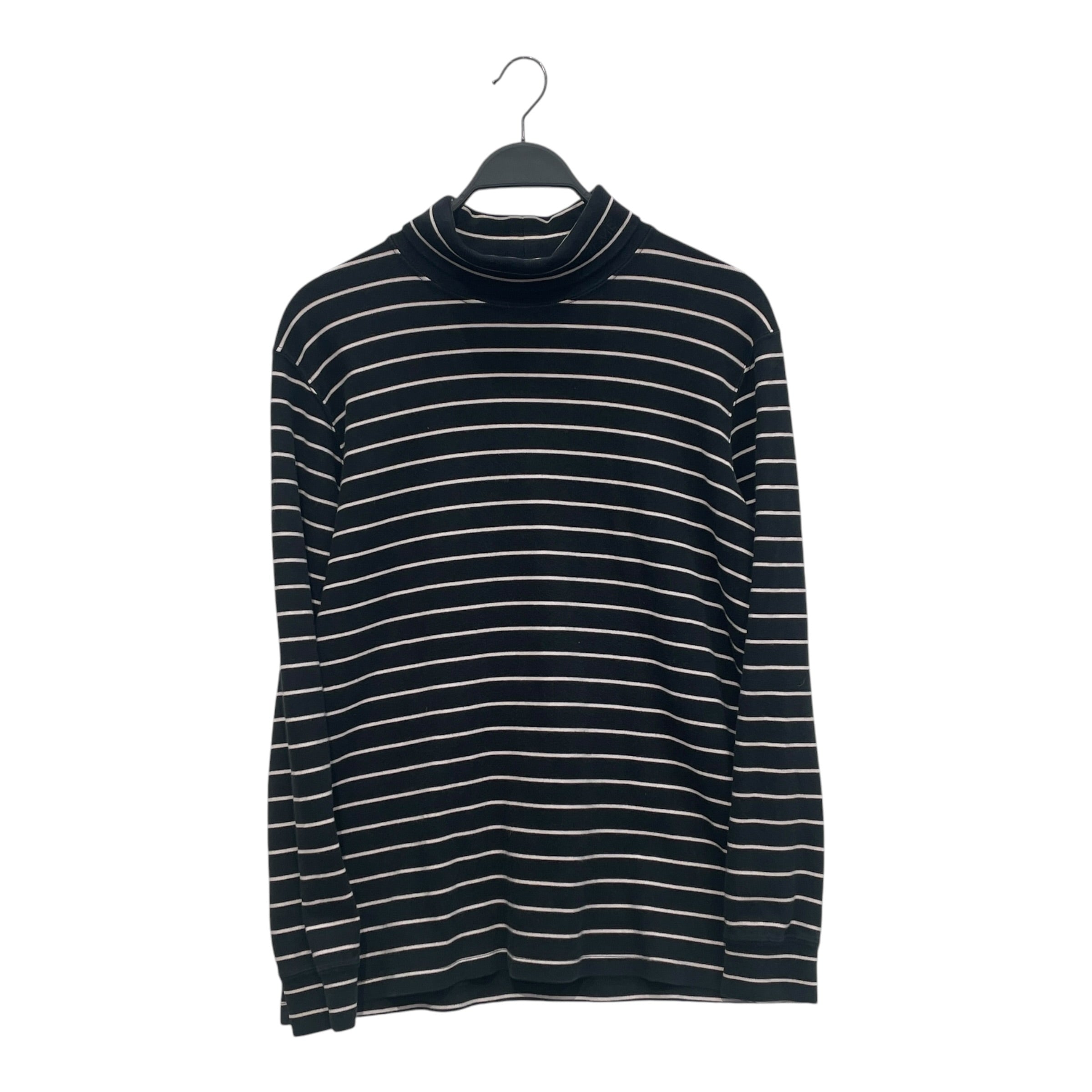 Supreme/LS T-Shirt/M/Cotton/BLK/Turtle Neck/Stripe/SUPREME TURTLE NECK STRP B&W view 1