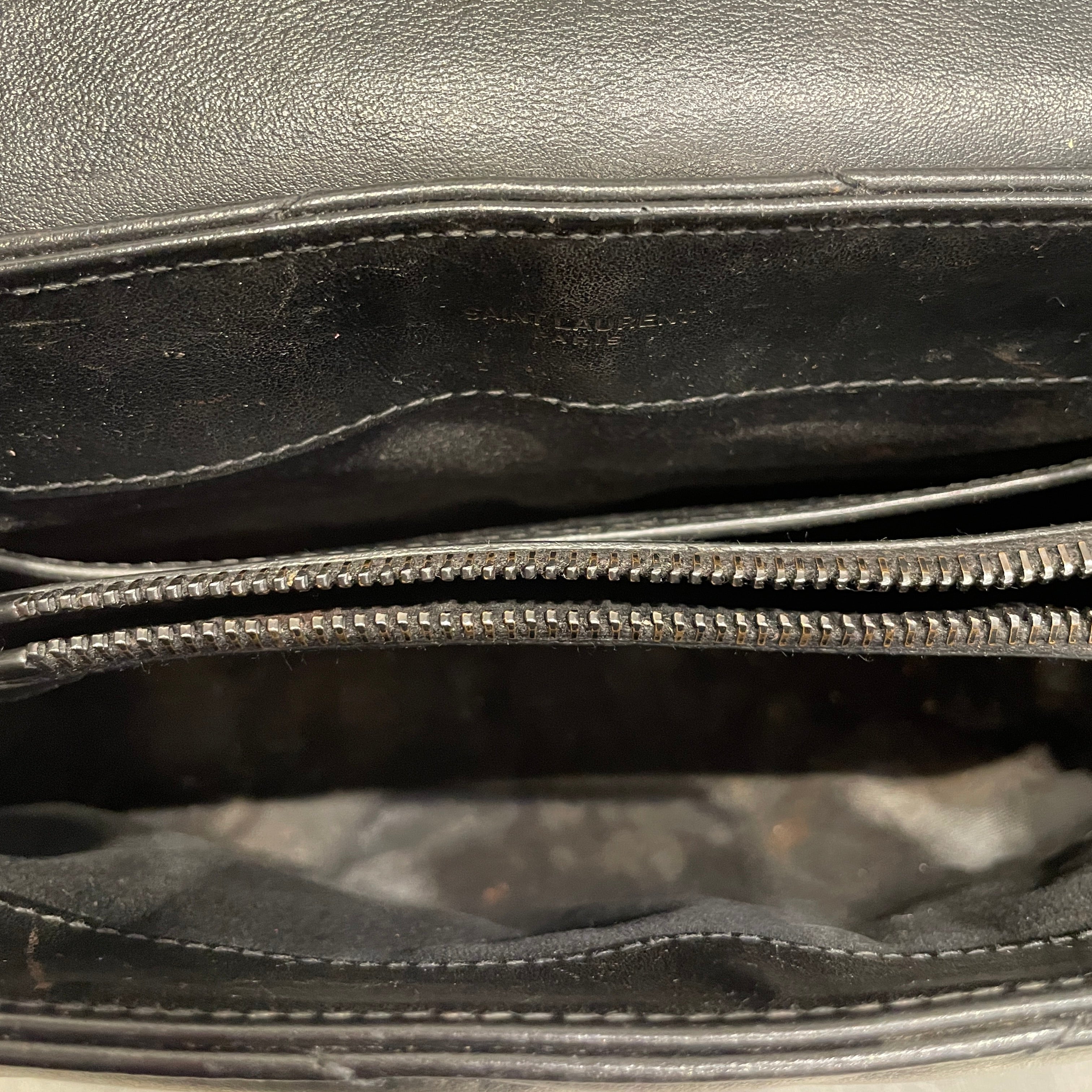 YVES SAINT LAURENT/Cross Body Bag/Leather/BLK/SAINT LAURENT QUILT BAG view 7