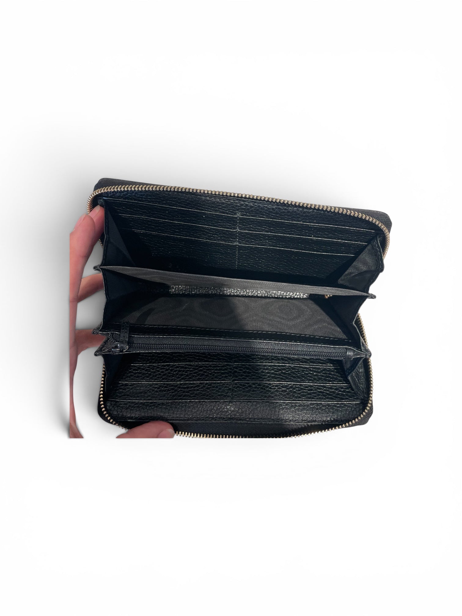 GUCCI/Wallet/Leather/BLK/L's/GG Interlocking view 4