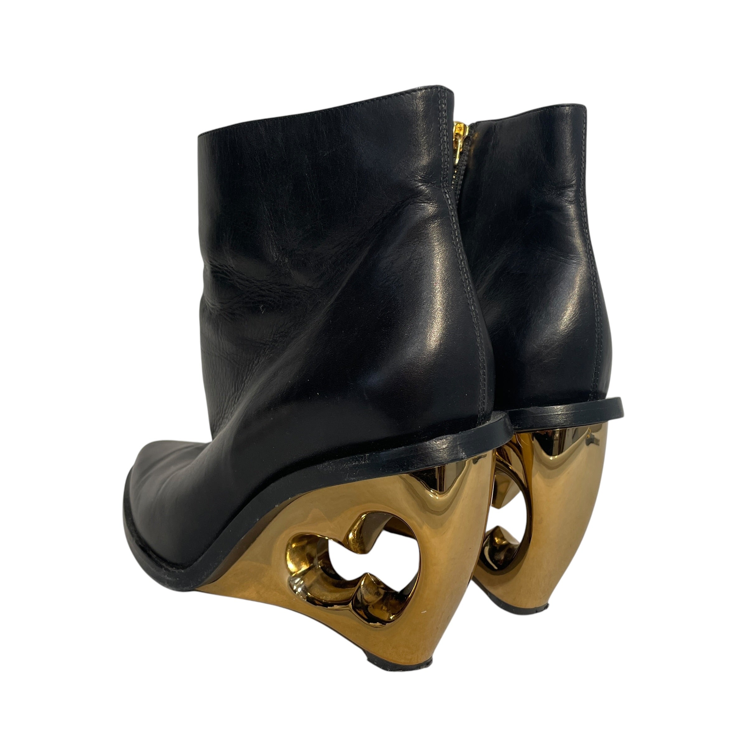 Alexander McQueen/Heels/EU 38/Leather/BLK/Heart Heel view 2