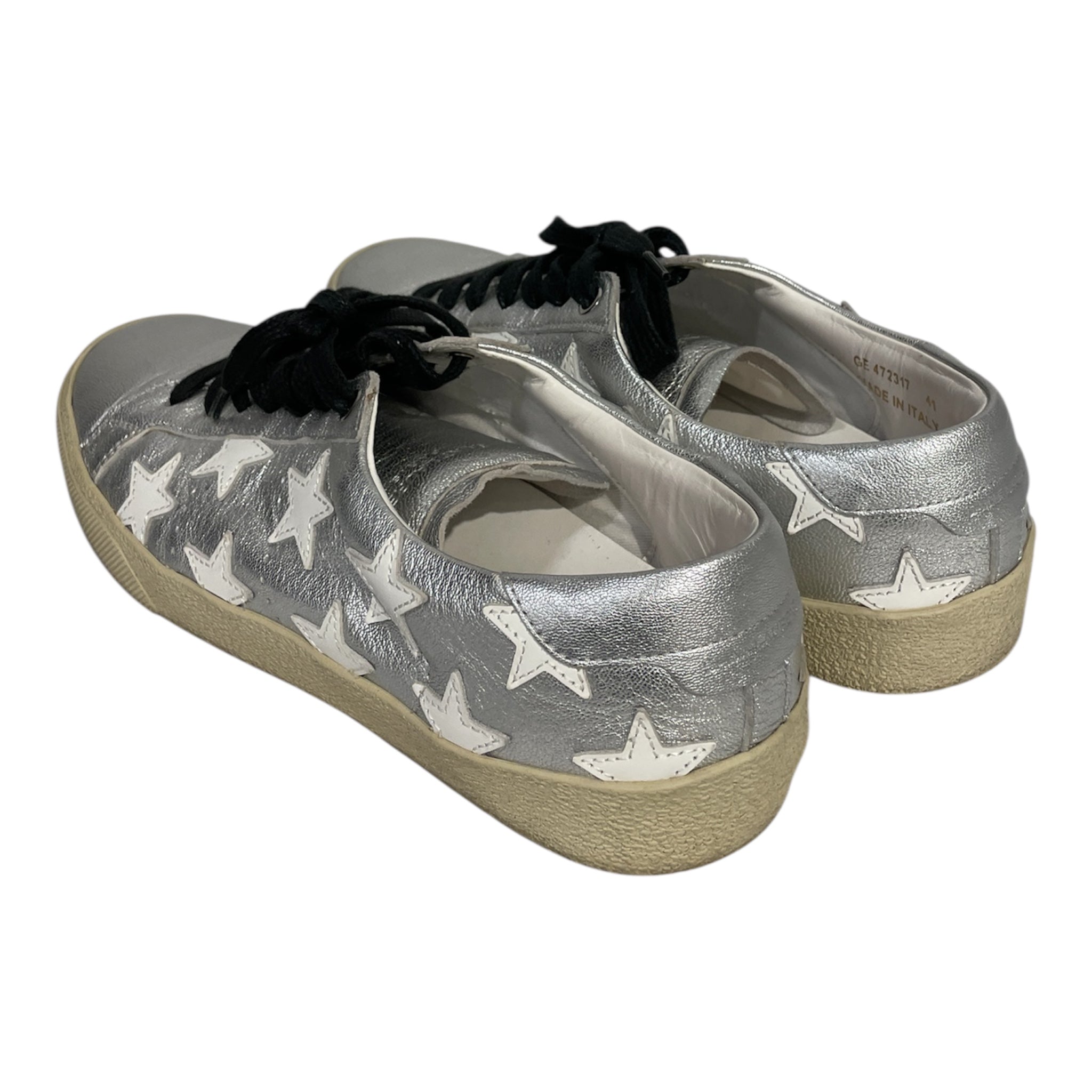 SAINT LAURENT/Low-Sneakers/EU 41/Leather/SLV/star view 2