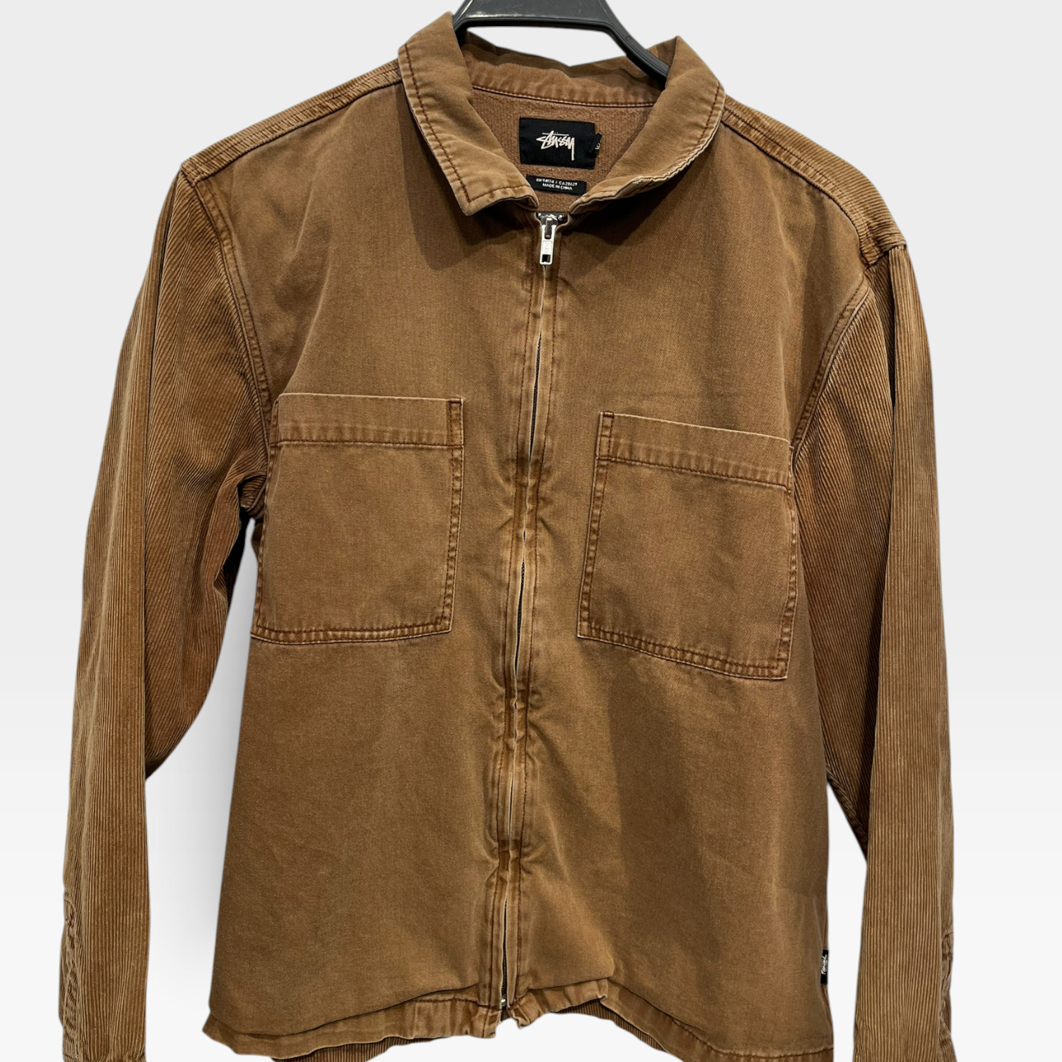STUSSY/Jacket/S/Corduroy/CML/TAN CORDUROY SLEEVE WORK JCKT