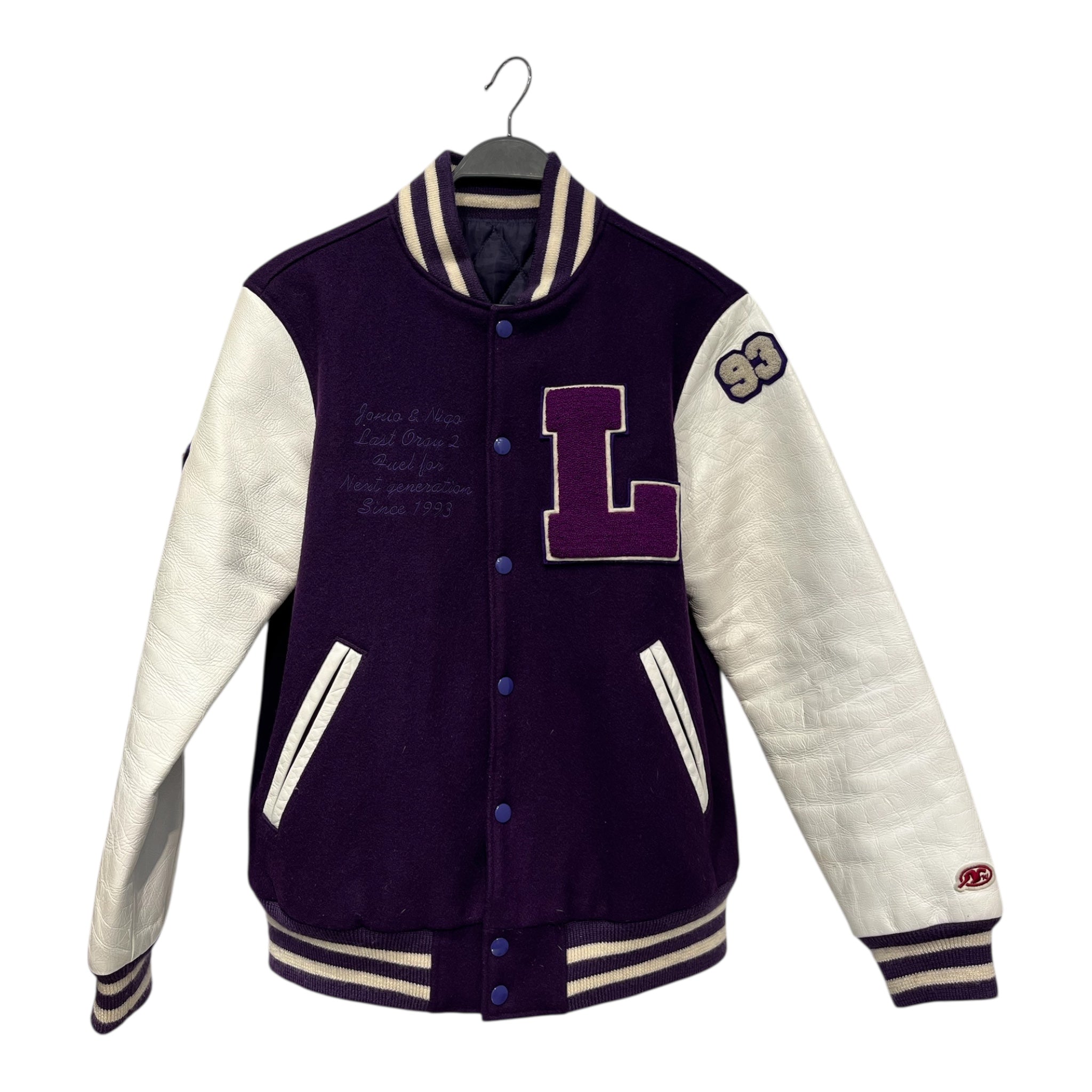 A BATHING APE/UNDERCOVER/Baseball Jkt/M/Leather/PPL/ view 1