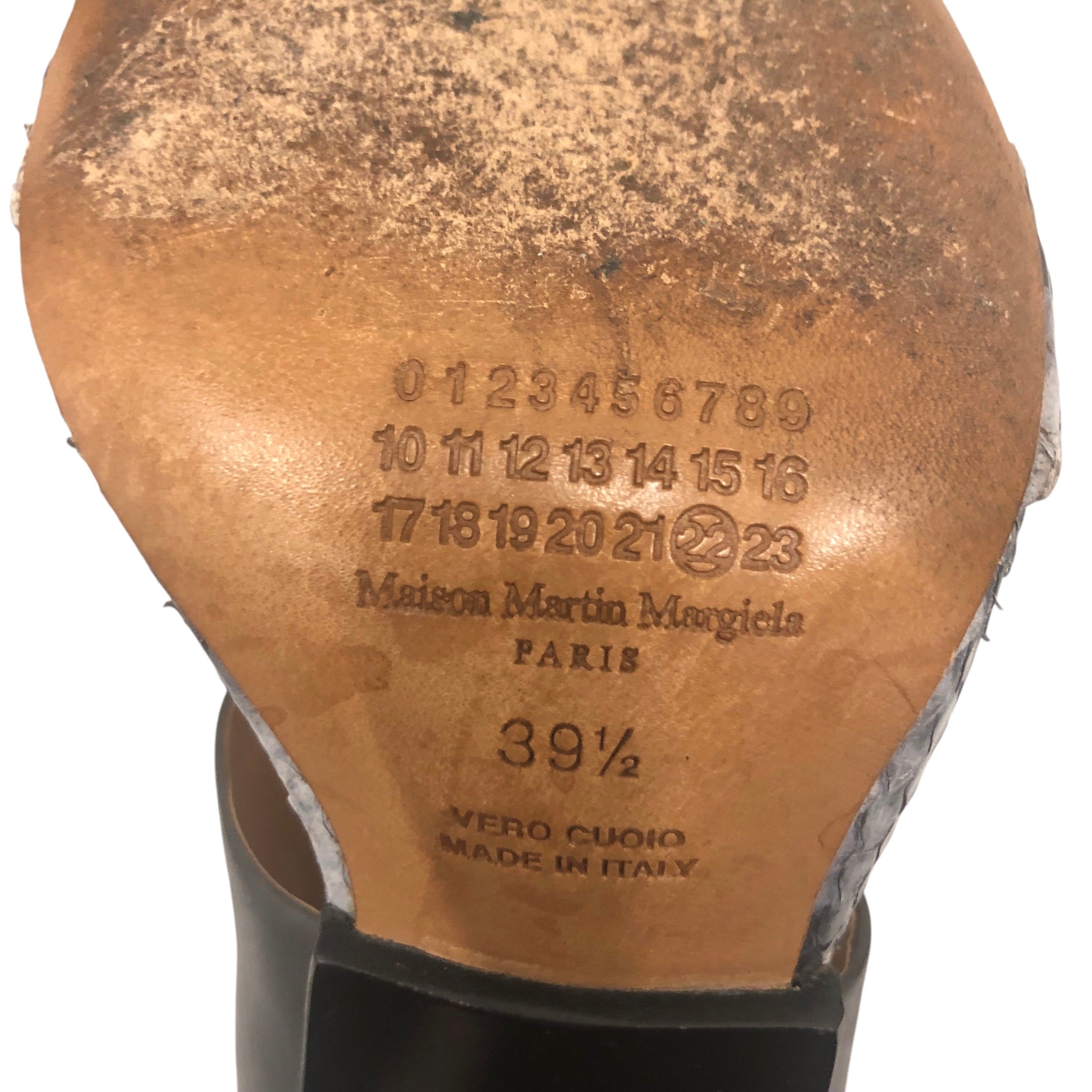 Maison Margiela/Heels/US 9/Animal Pattern/Leather/GRY/Gray Upper/Snakeskin Toe view 3