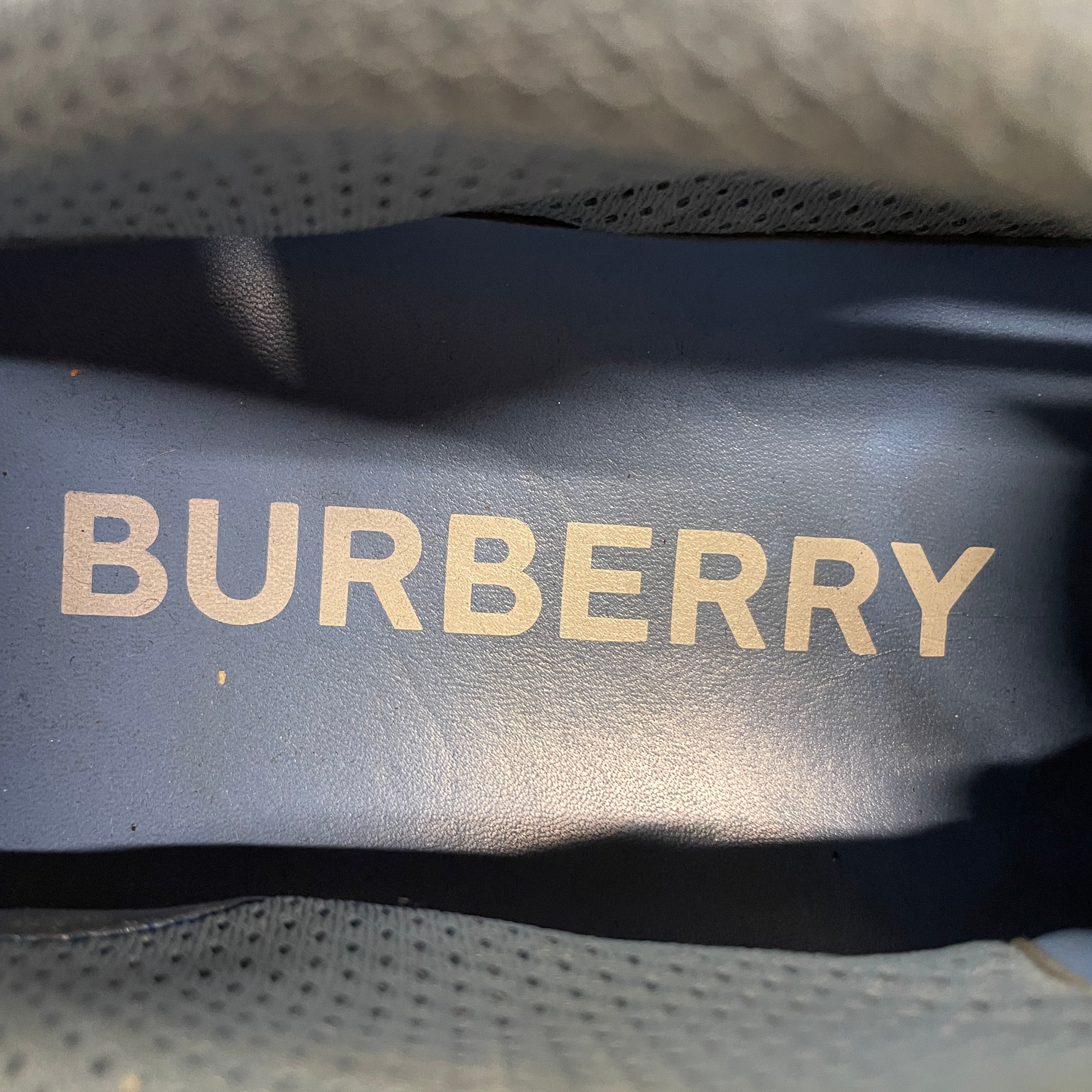 BURBERRY LONDON/Low-Sneakers/EU 45/Leather/BLU/BT Pattern Baby blu view 7