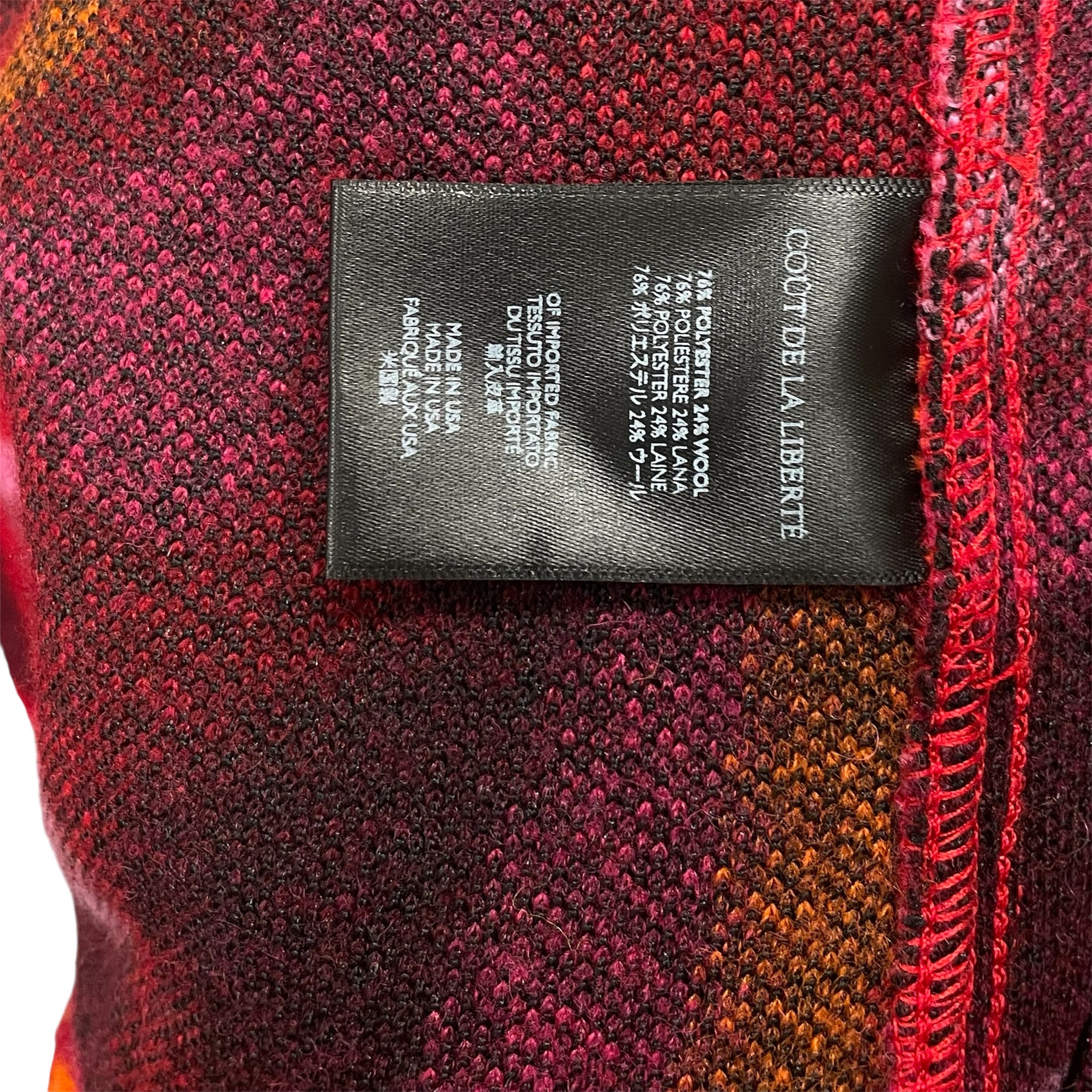 COUT DE LA LIBERTE/Jacket/XL/Wool/PNK/MARBLED RED AND PURPLE view 4